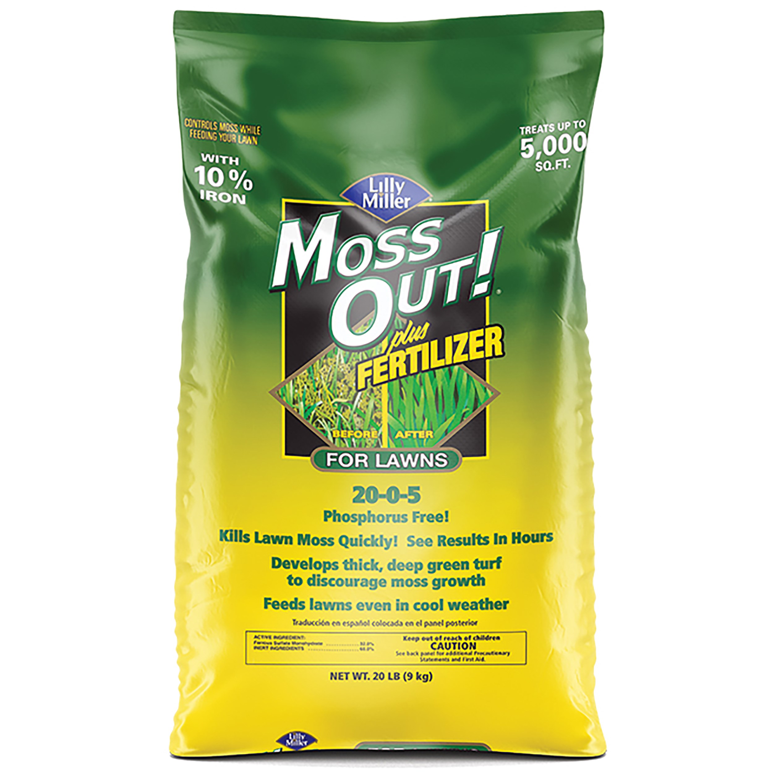Lilly Miller 20# Moss Out + Fertilizer Phosphorous Free