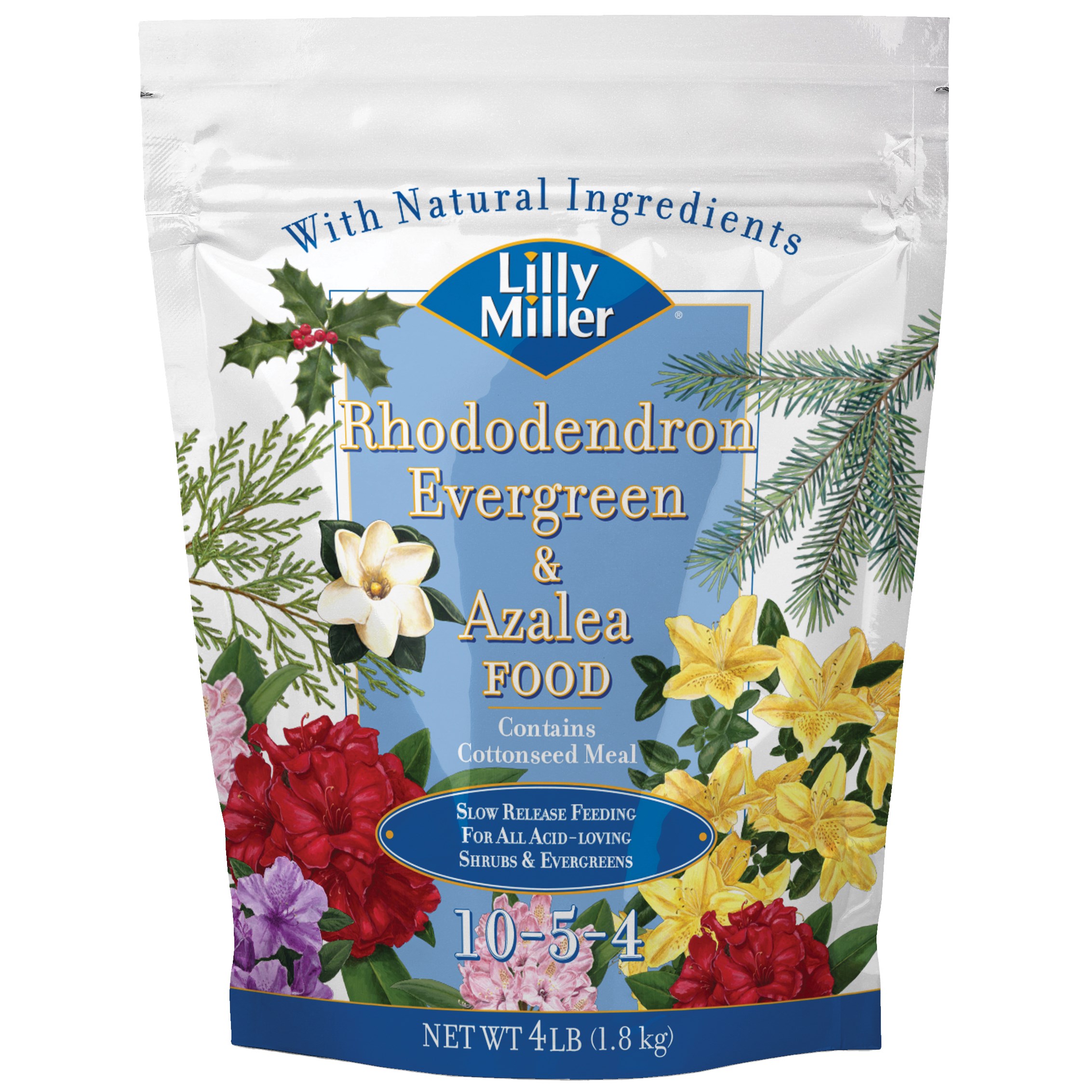 Lilly Miller 4# Rhododendron Evergreen & Azalea 10-5-4 — priced per each; minimum 12; multiples of 12