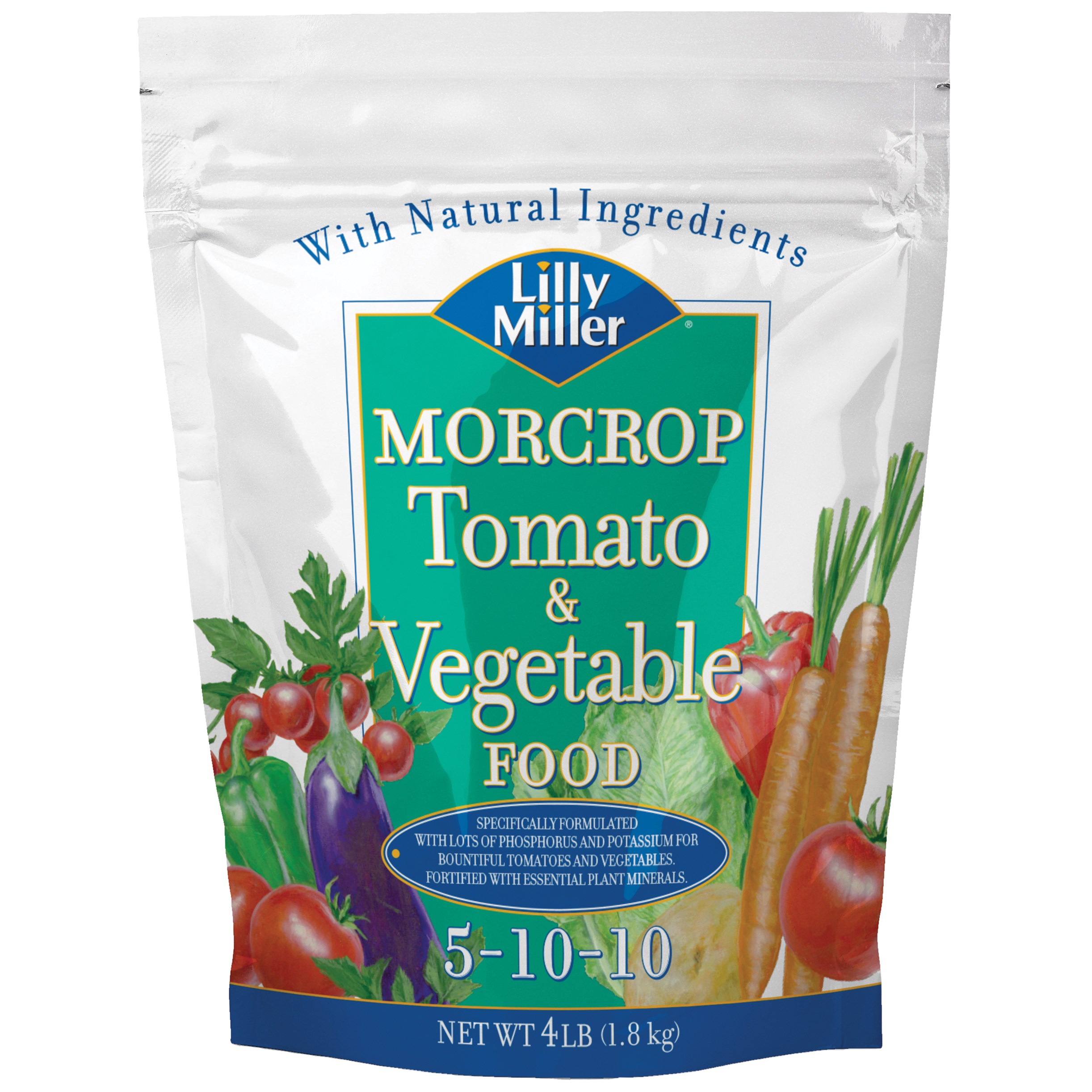 Lilly Miller 4# Morcrop Tomato & Vegetable Food 5-10-10 — priced per each; minimum 12; multiples of 12