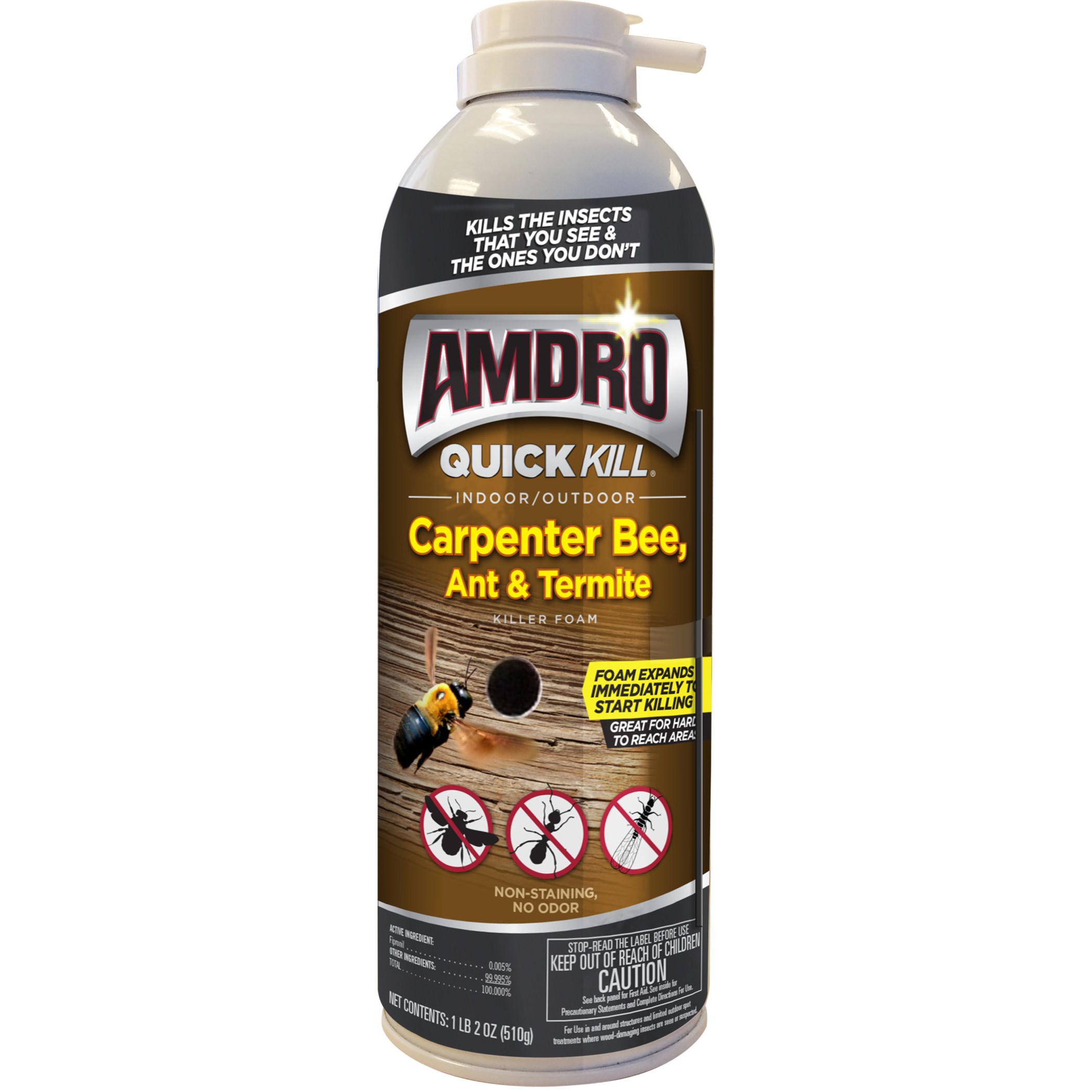 Amdro 18oz Quick Kill Carpenter Bee Foam — priced per each; minimum 8; multiples of 8