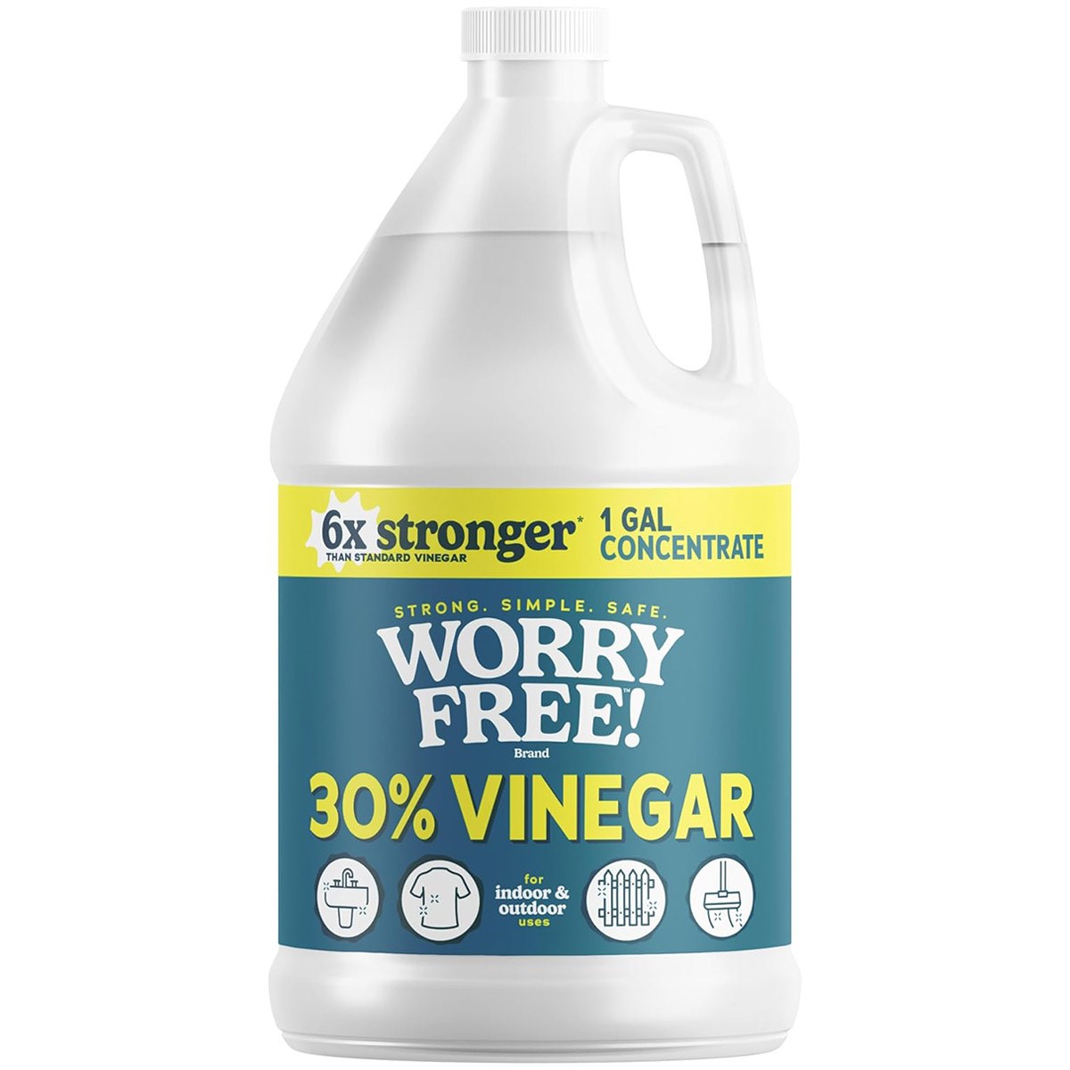 Worry Free Brand 1gal 30% Vinegar — priced per each; minimum 4; multiples of 4