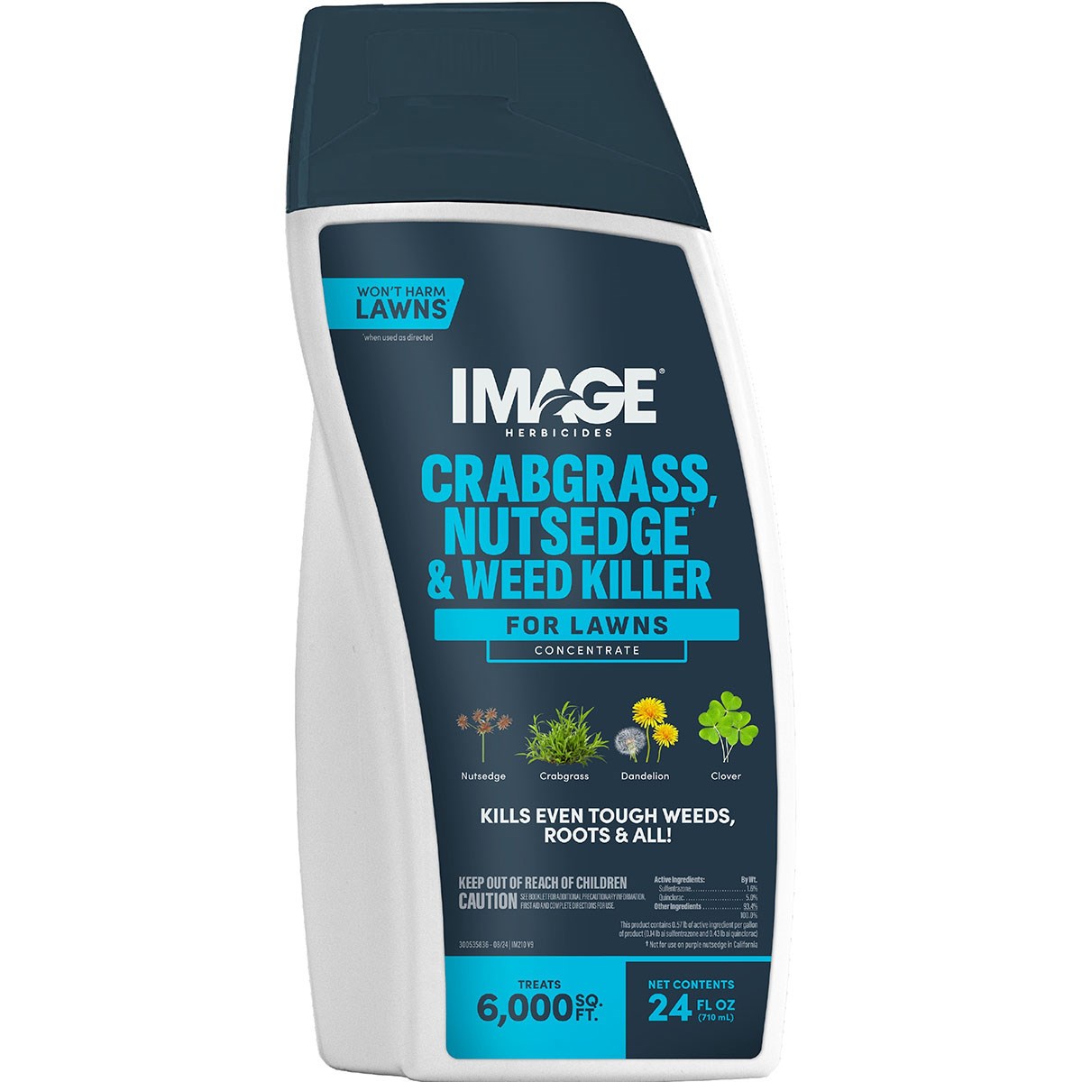 Image 24oz Crabgrass Nutsdge Weed Killer for Lawn Concentrate