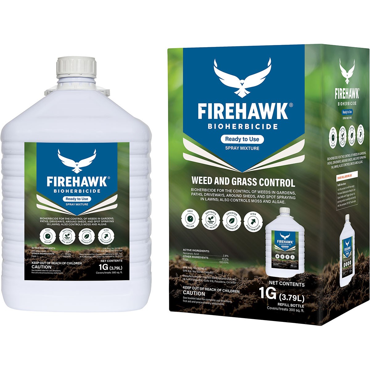 FireHawk 1gal Bioherbicide Ready-to-Use Refill — priced per each; minimum 2; multiples of 2