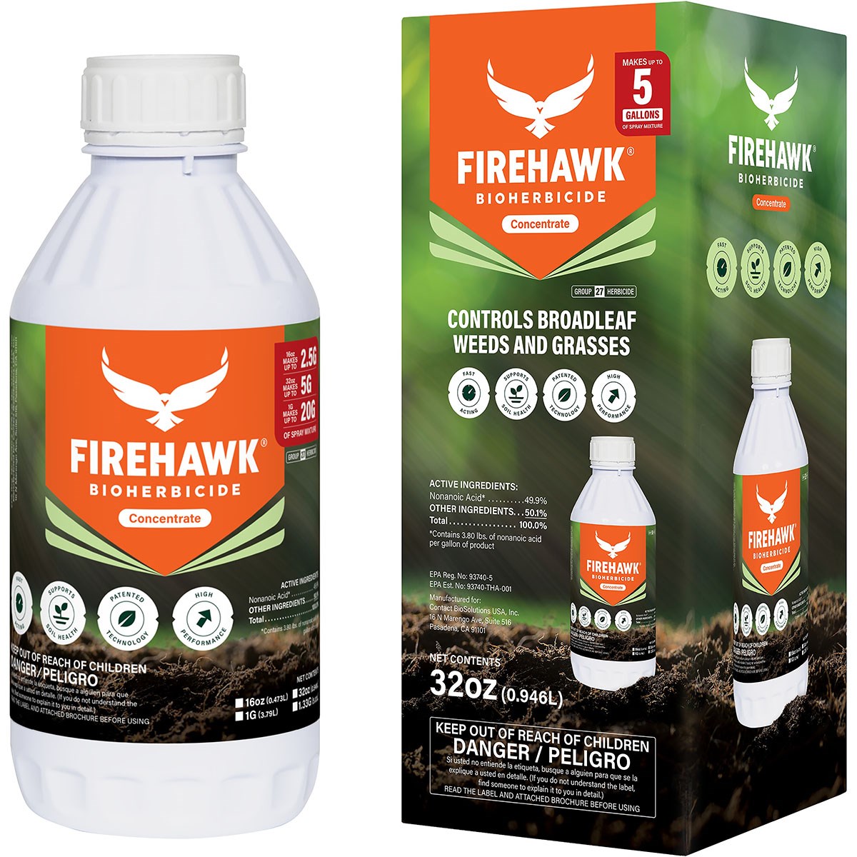 FireHawk 32oz Bioherbicide Concentrate Makes 5gal+ Covers 1575 sq ft — priced per each; minimum 10; multiples of 10
