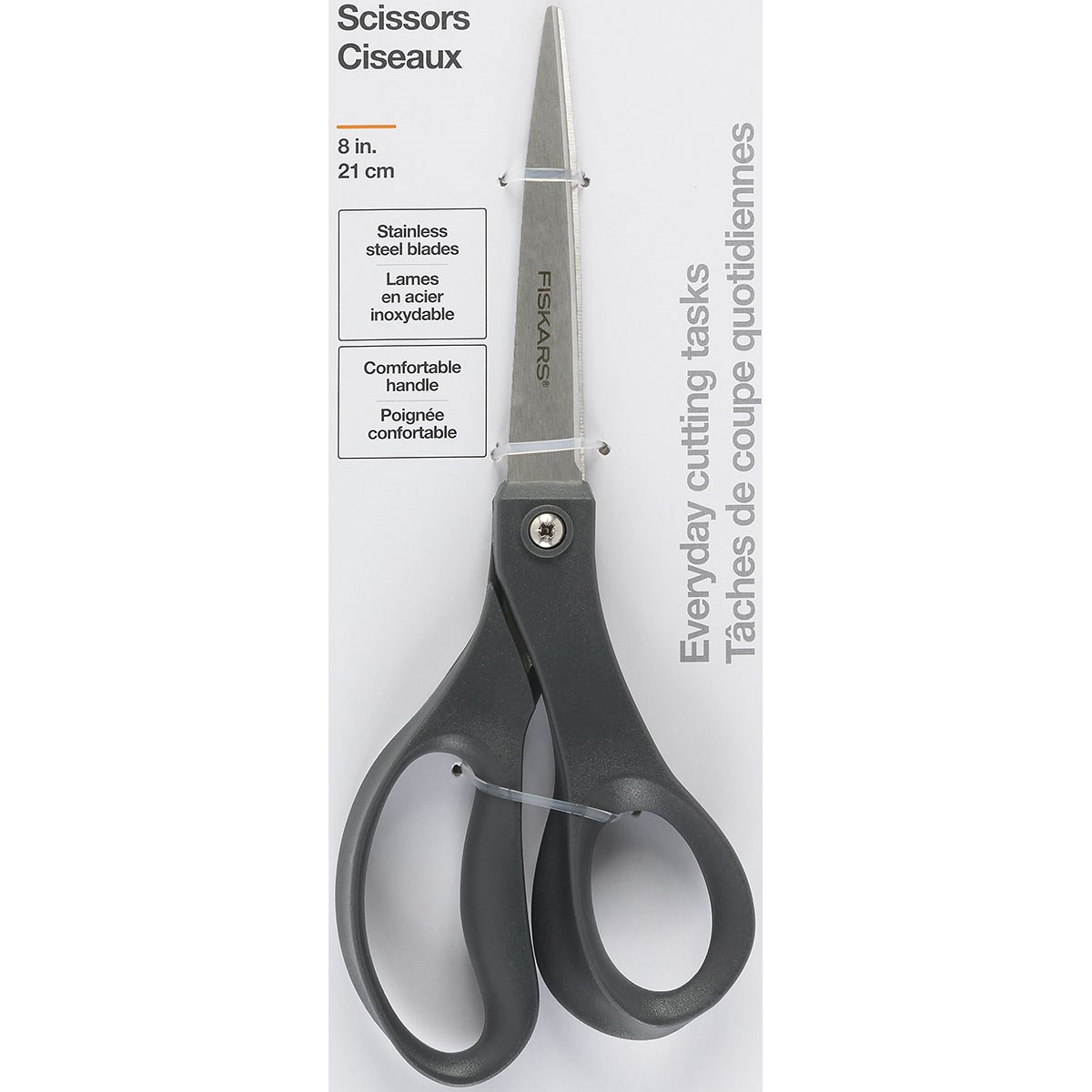 Fiskars 8" Scissors — priced per each; minimum 6; multiples of 6