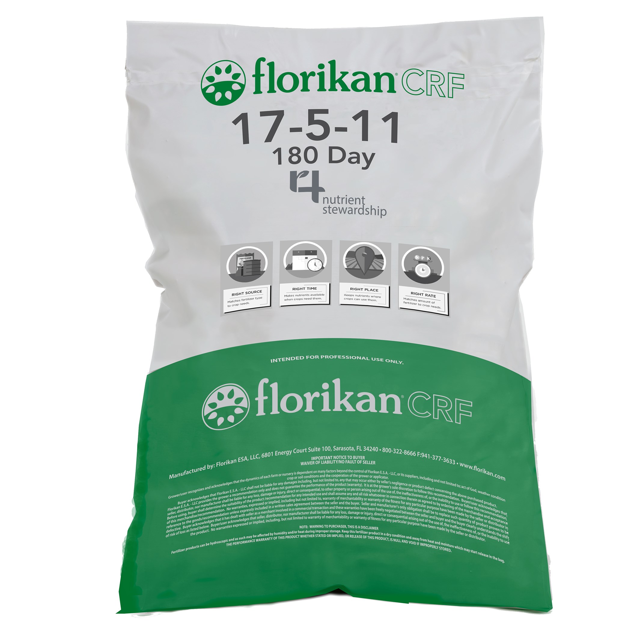 Florikan 17-5-11 180 Day NPK Max w/GAL-XeOne 50Lb — Single Unit