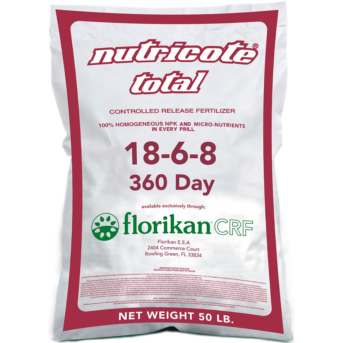 Florikan 18-6-8 360 Day Nutricote Total 50Lb