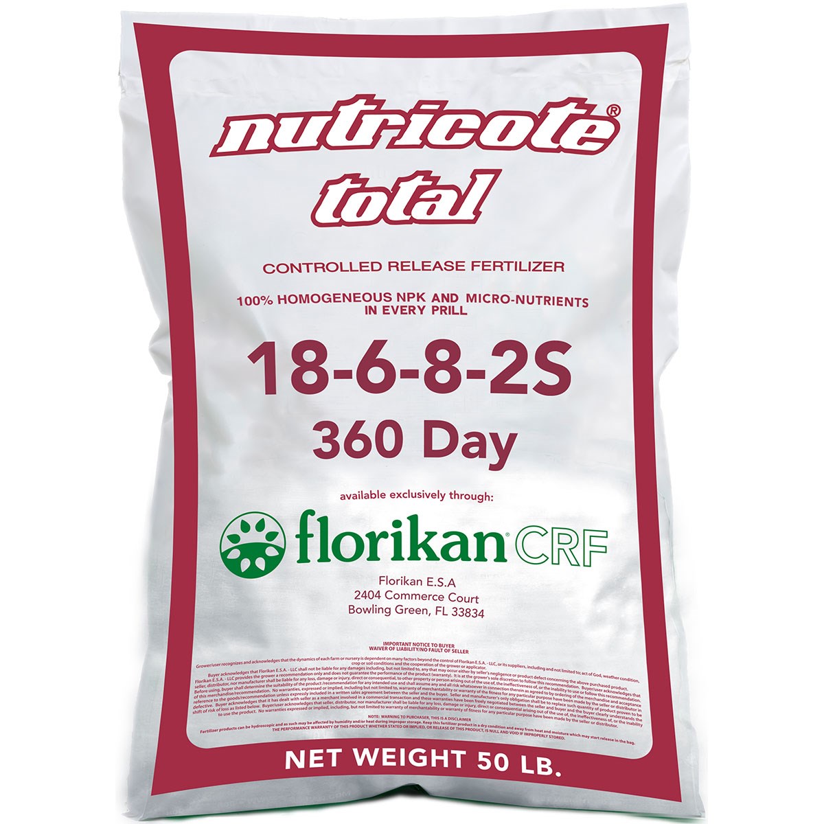 Florikan 18-6-8 360 Day Nutricote Total (2 Stage) 50Lb