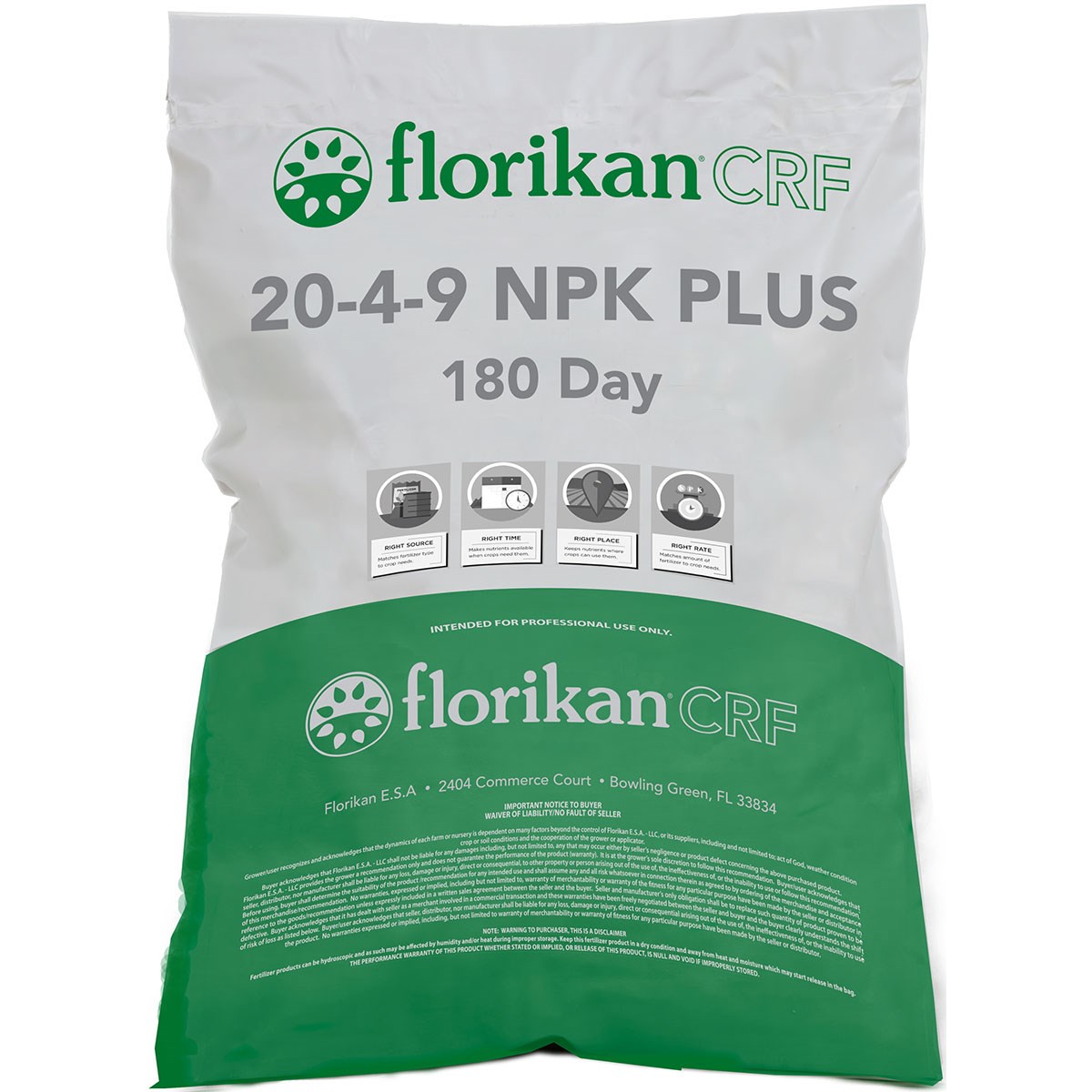 Florikan 20-4-9 180 Day NPK Plus Northern Version w/GAL-XeOne 50lb