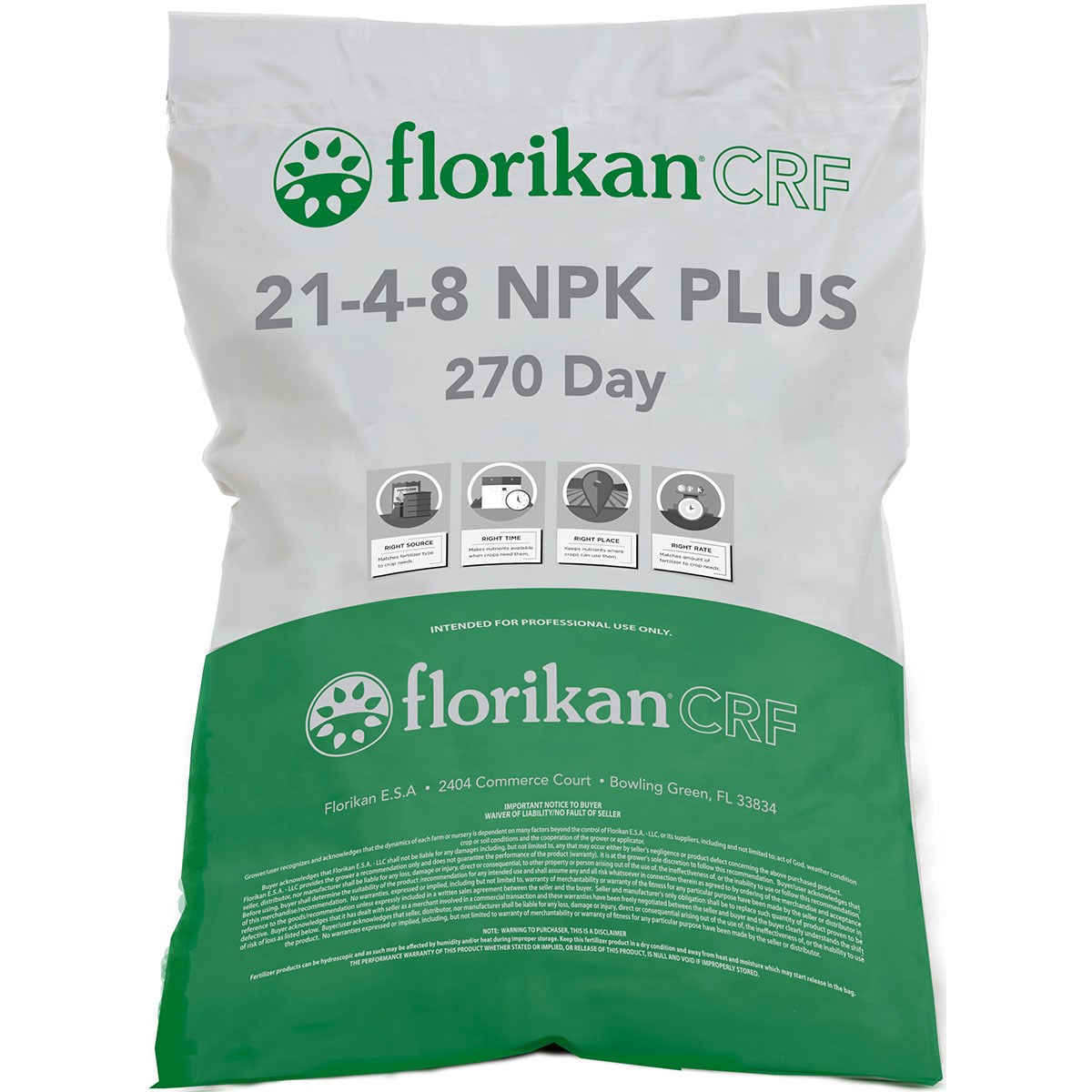Florikan 21-4-8 270 Day NPK Plus w/GAL-XeOne FE(Plus Iron) 50Lb