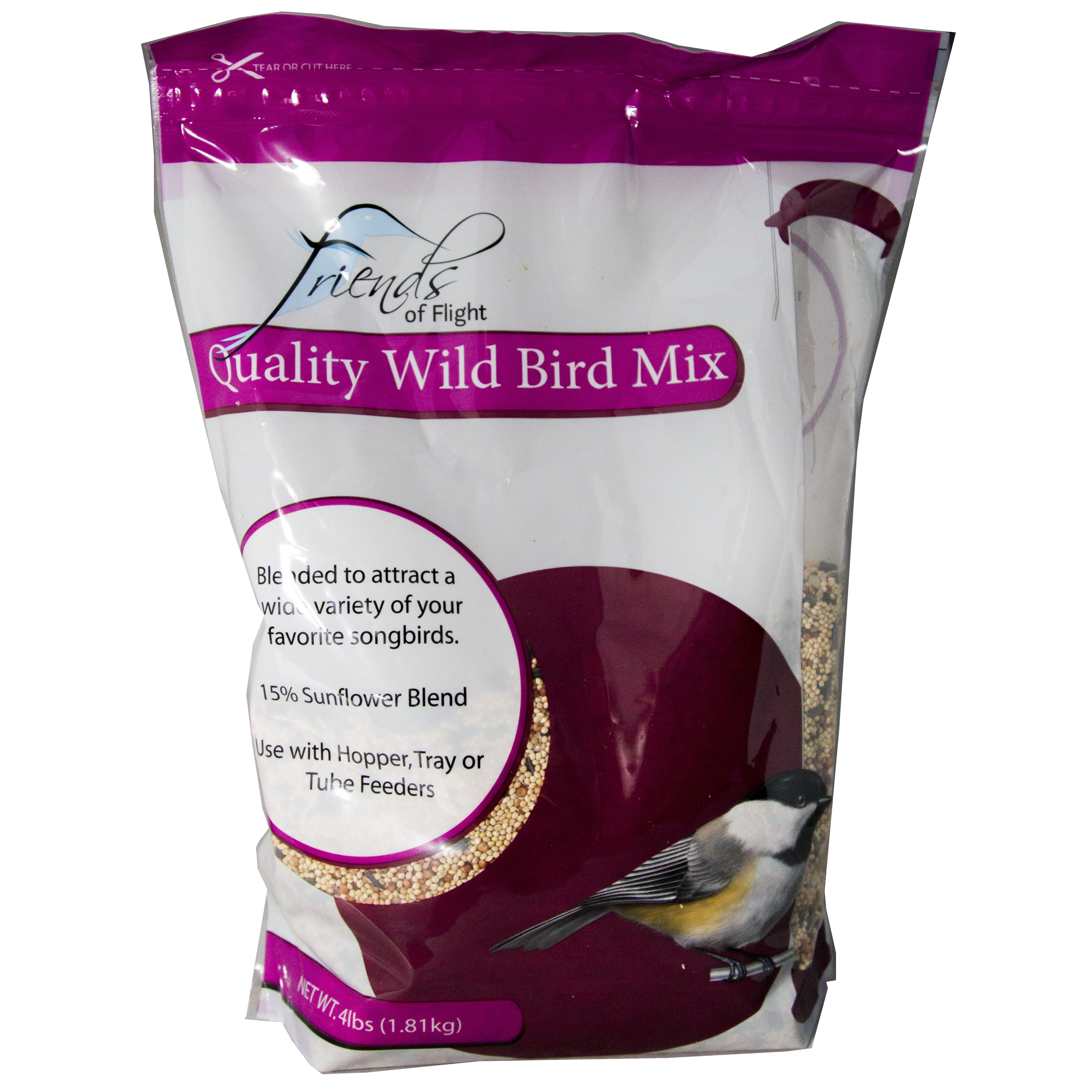 Friends of Flight 4# Quality Wild Bird Blend — priced per each; minimum 10; multiples of 10