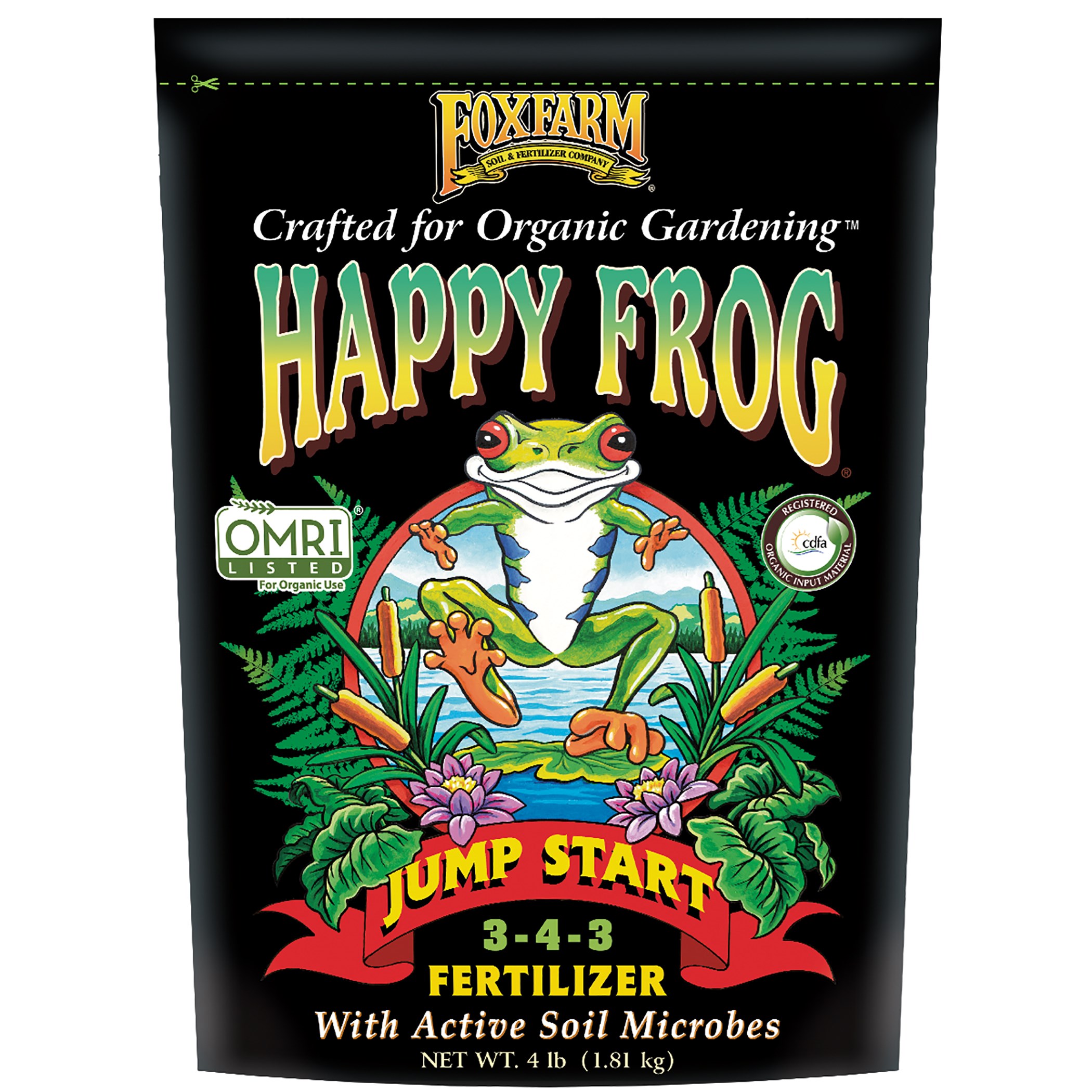 FoxFarm 4# Happy Frog Jump Start Dry Fertilizer — priced per each; minimum 12; multiples of 12