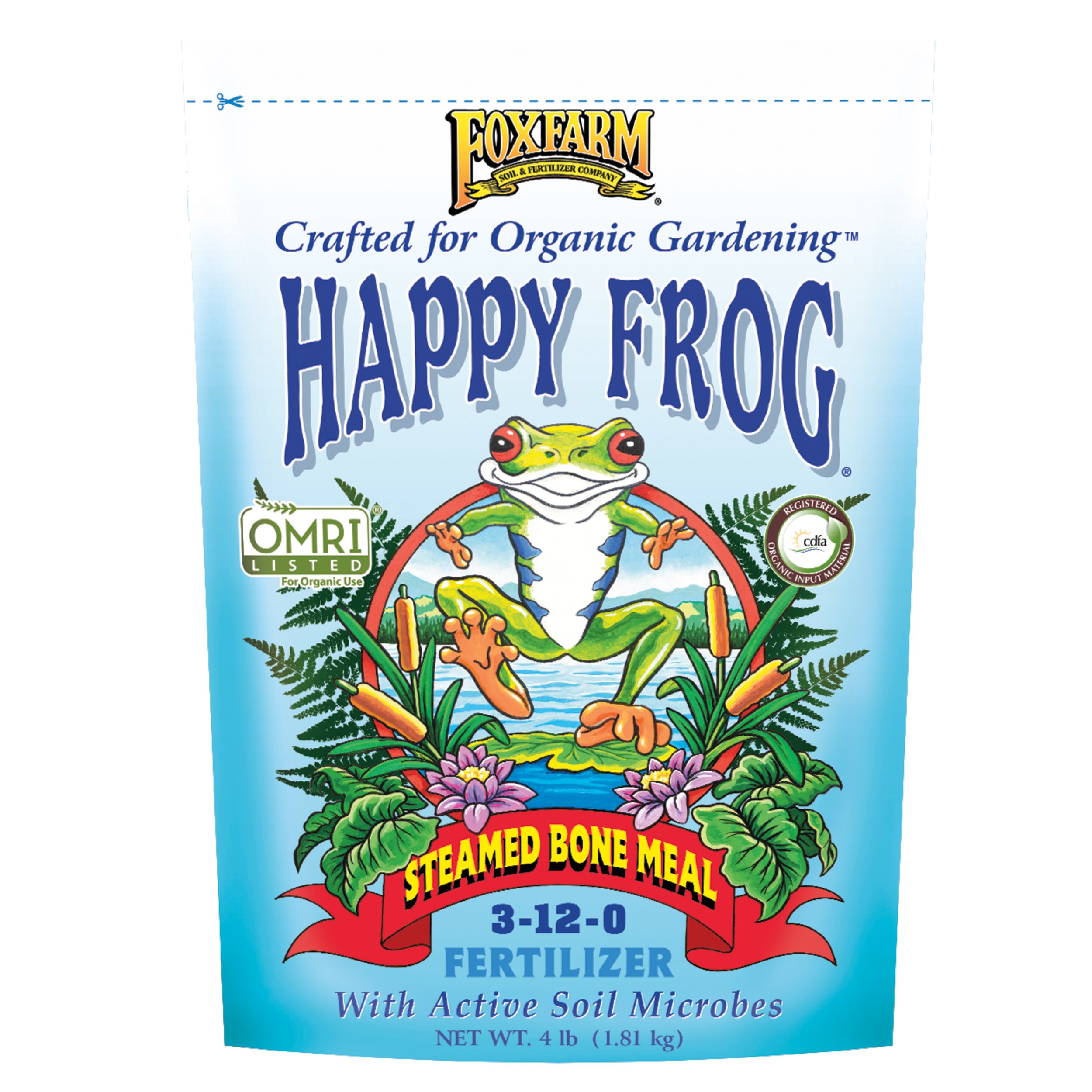 FoxFarm 4# Happy Frog Bone Meal Dry Fertilizer — priced per each; minimum 12; multiples of 12
