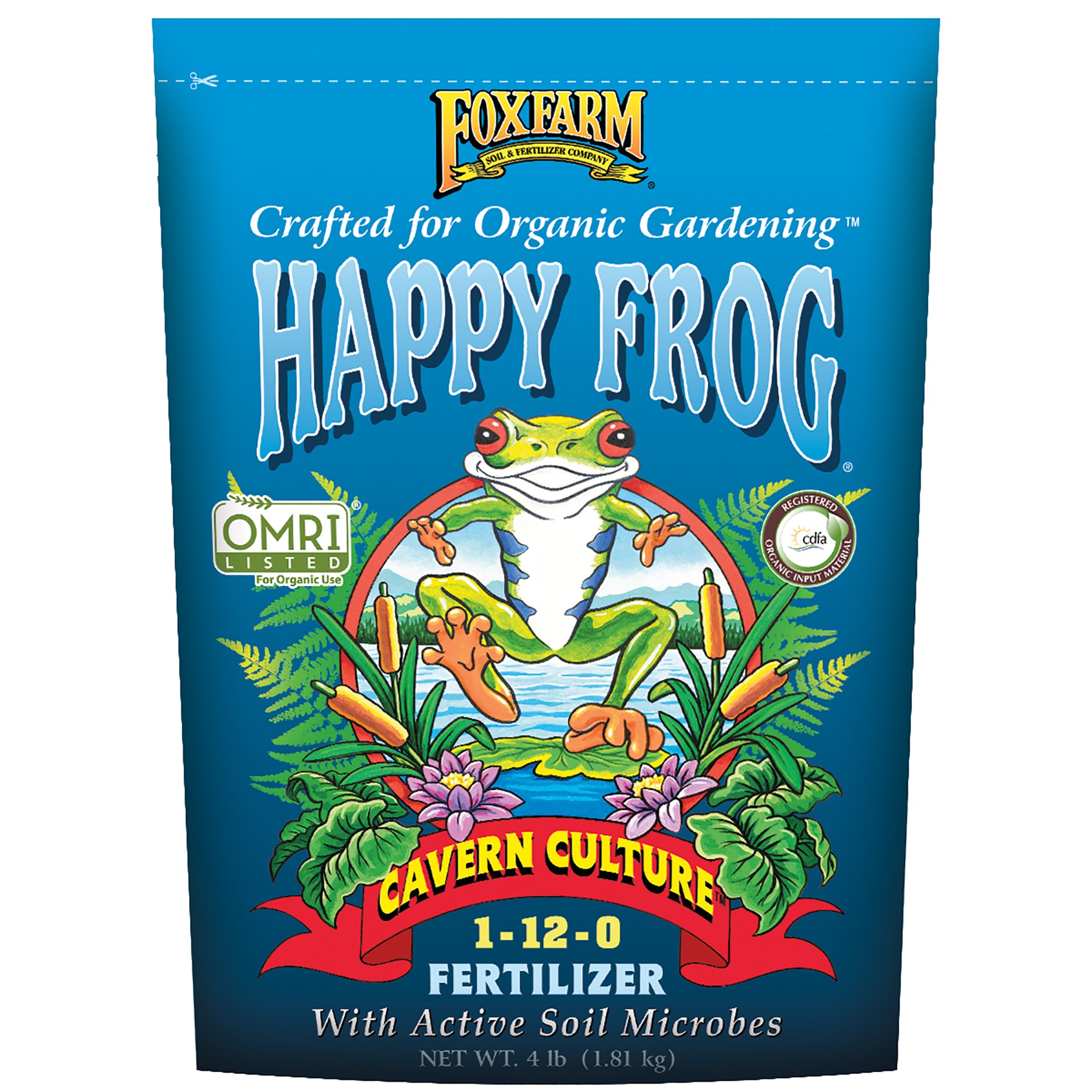 FoxFarm 4# Happy Frog Cavern Culture Dry Fertilizer — priced per each; minimum 12; multiples of 12