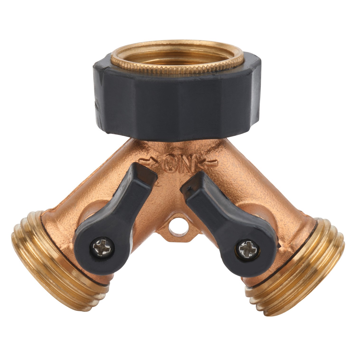 Melnor Brass 2-Way Hose Valve — priced per each; minimum 10; multiples of 10