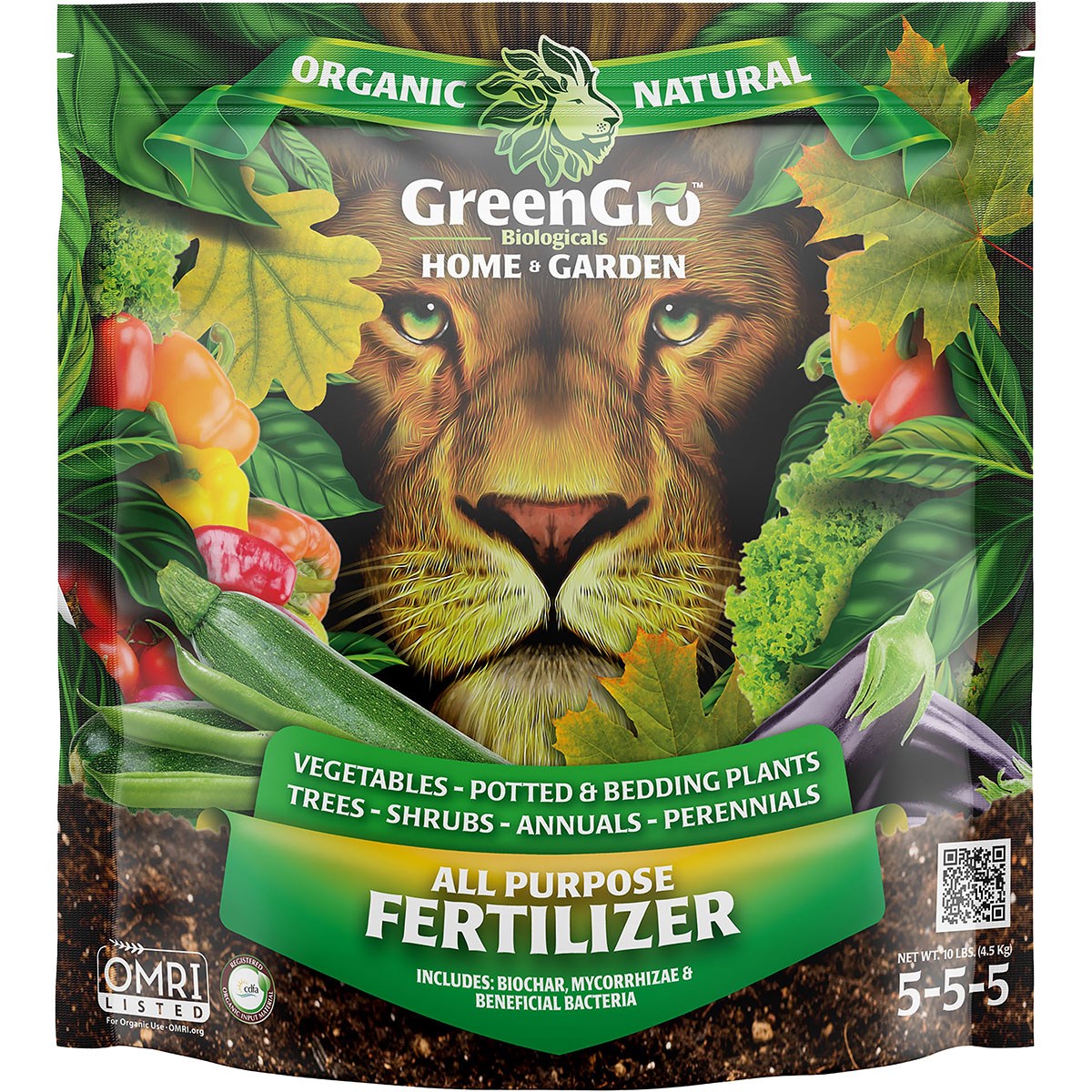 GreenGro Biologicals 10lb Home & Garden All Purpose Fertilizer