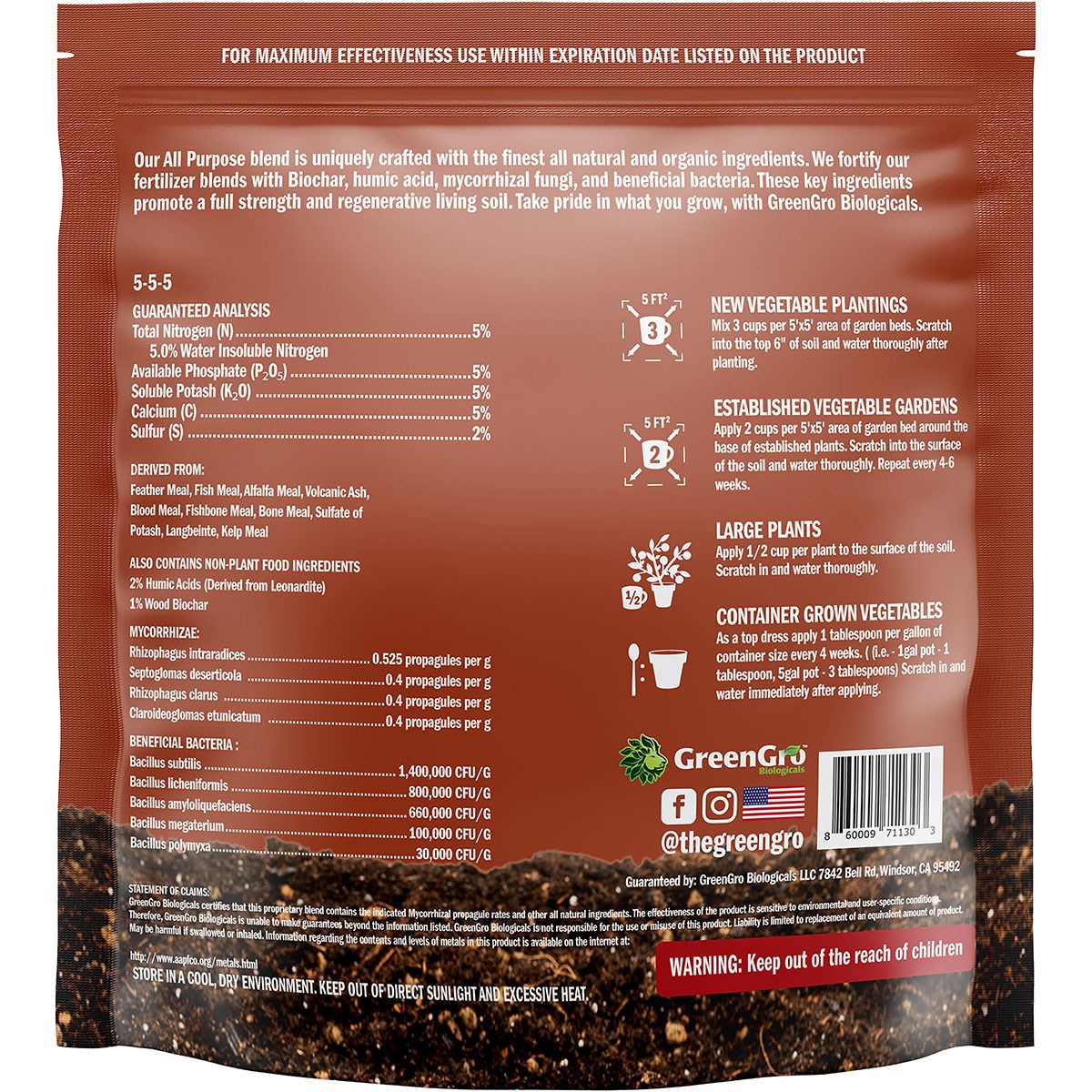 GreenGro Biologicals 10lb Home & Garden All Purpose Fertilizer - Image 2