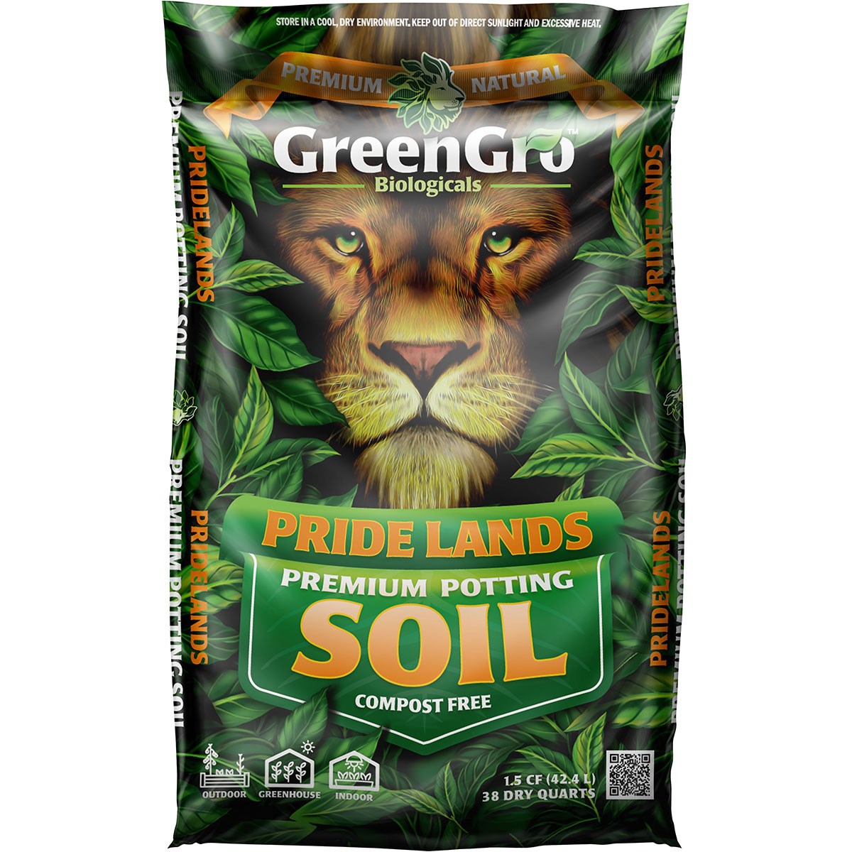GreenGro 1.5cf Pride Lands Premium Potting Soil