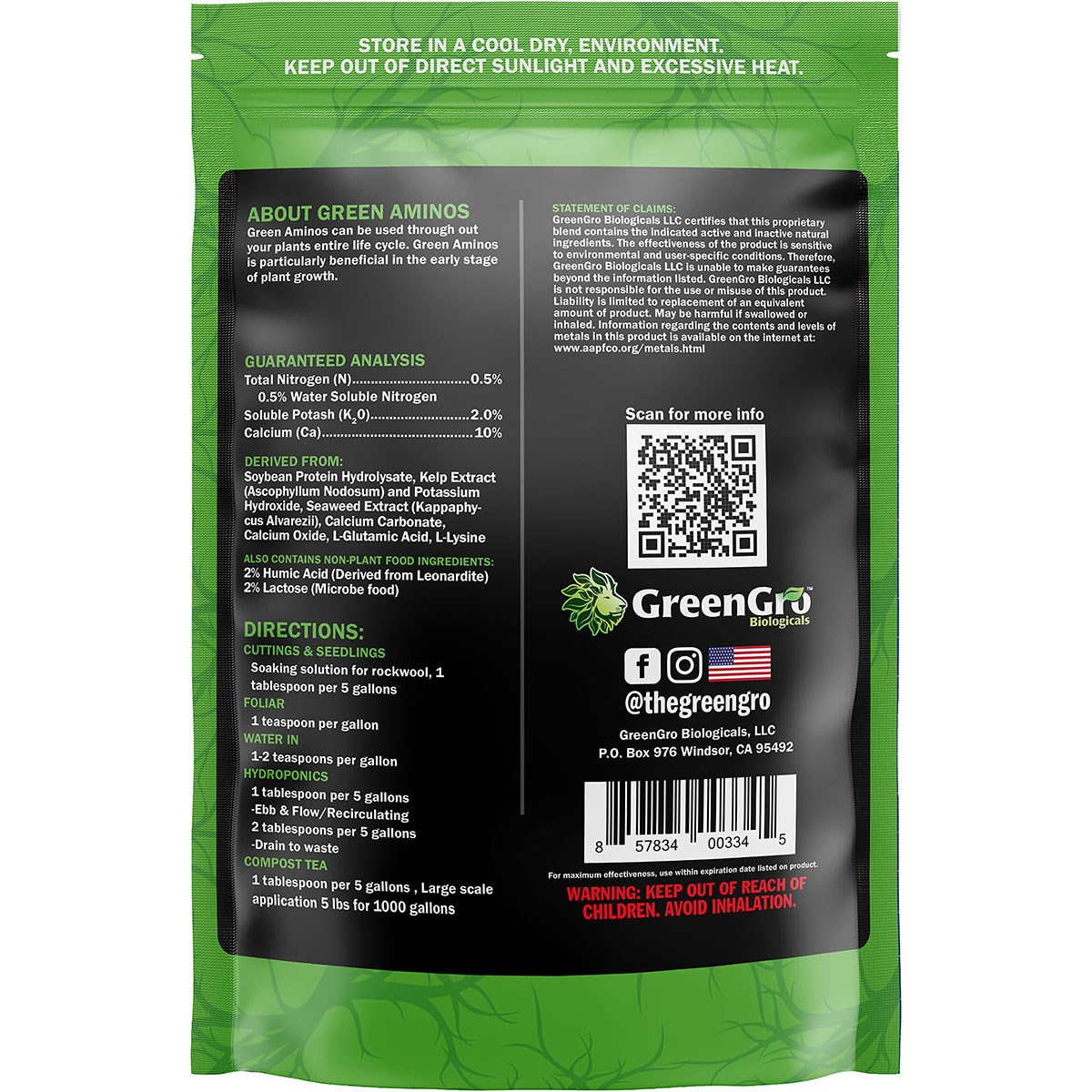 GreenGro 2lb Green Aminos - Image 2
