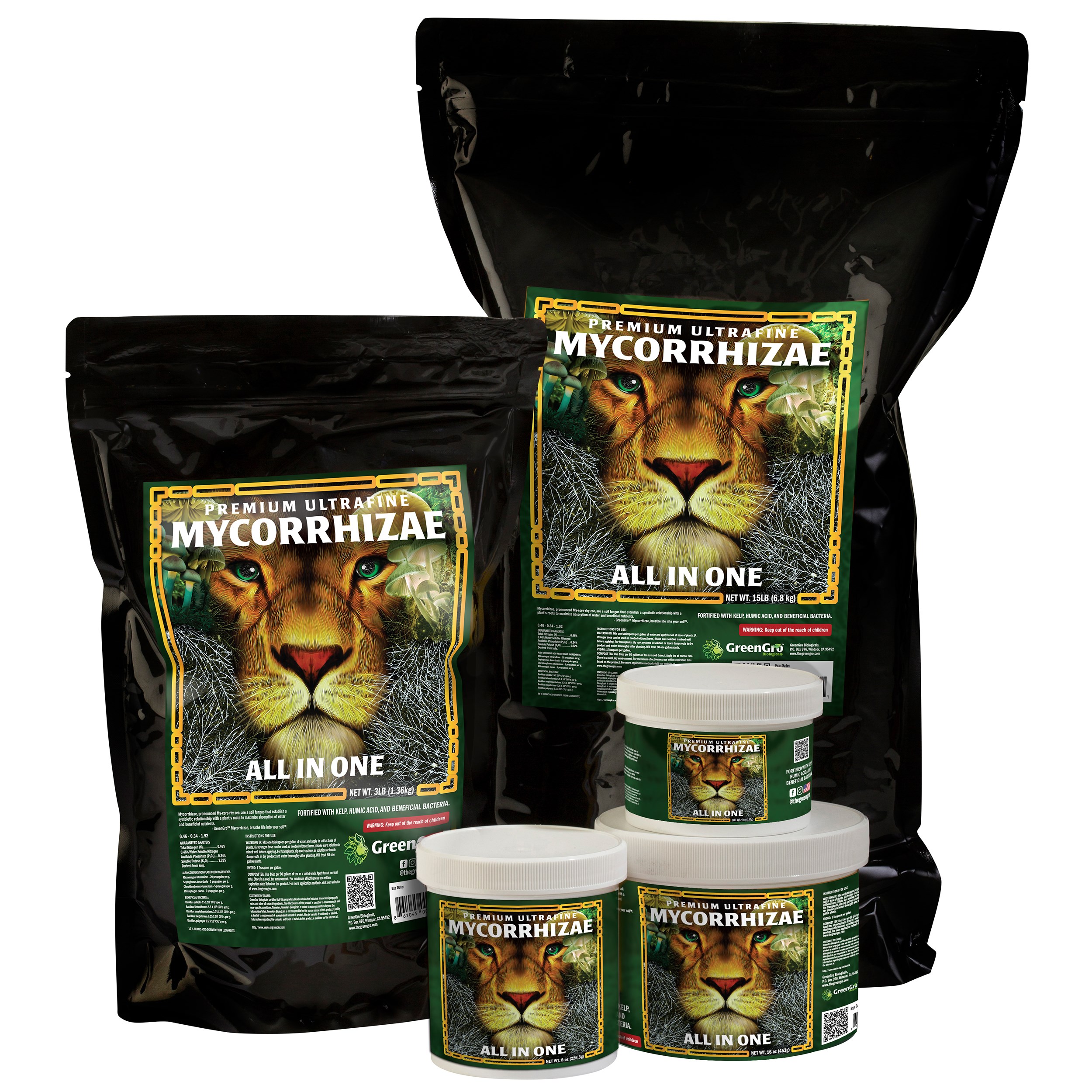 GreenGro 4oz Premium Ultrafine Mycorrhizae — priced per each; minimum 10; multiples of 10