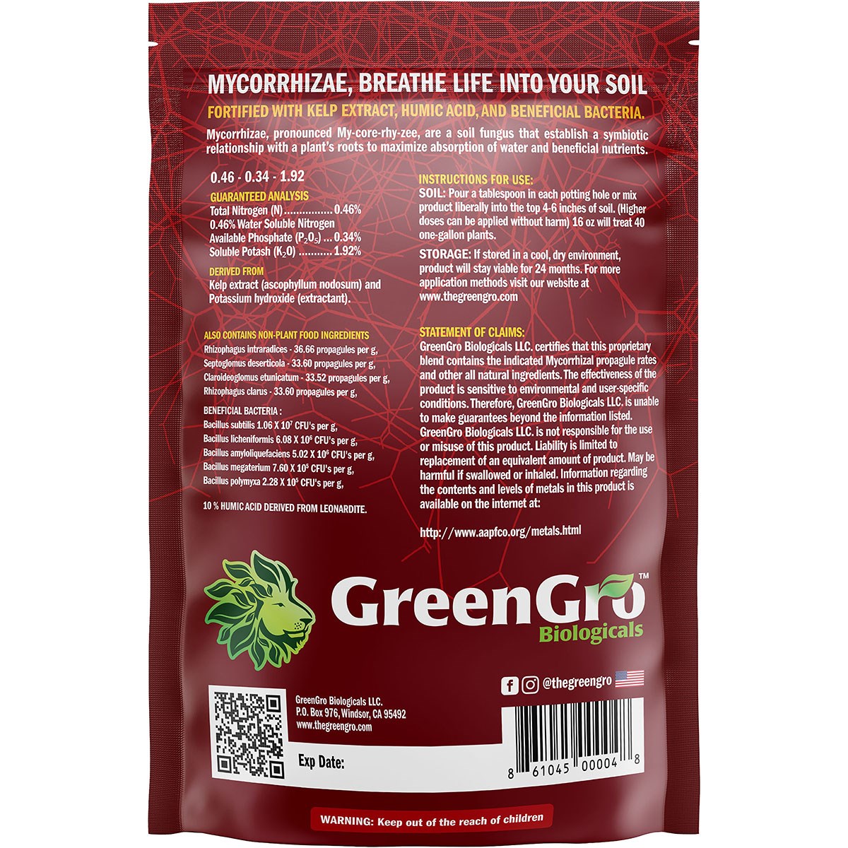 GreenGro 1lb Granular Plus Mycorrhizae - Image 2