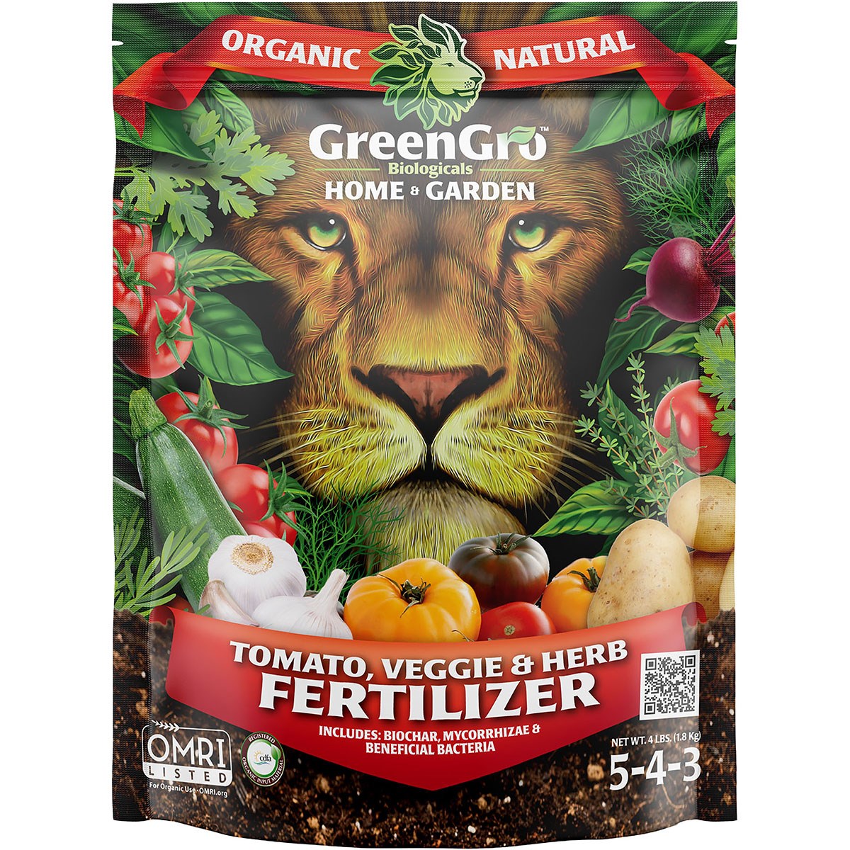 GreenGro Biologicals 4lb Home & Garden Tomato, Veggie & Herb Fertilizer — priced per each; minimum 10; multiples of 10