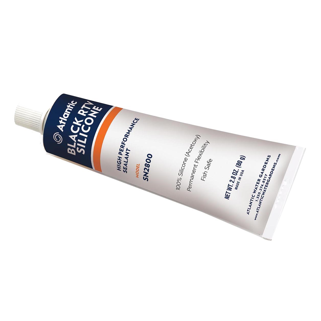 Atlantic Black Silicone - 2.8 Oz Tube — priced per each; minimum 48; multiples of 48
