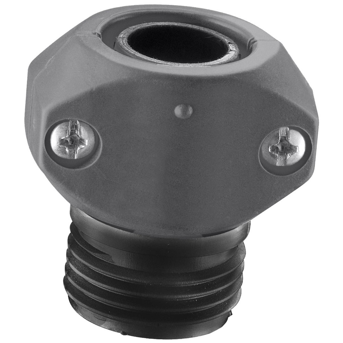 Gilmour 1/2" Hose Plas Male Coupling — priced per each; minimum 12; multiples of 12