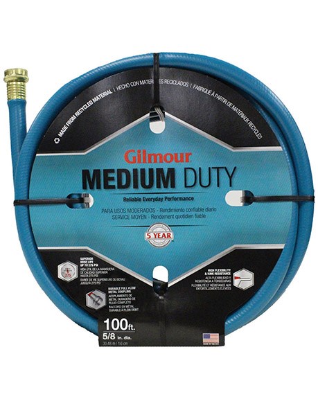 Gilmour Medium Duty Hose 5/8" x 100' — priced per each; minimum 2; multiples of 2