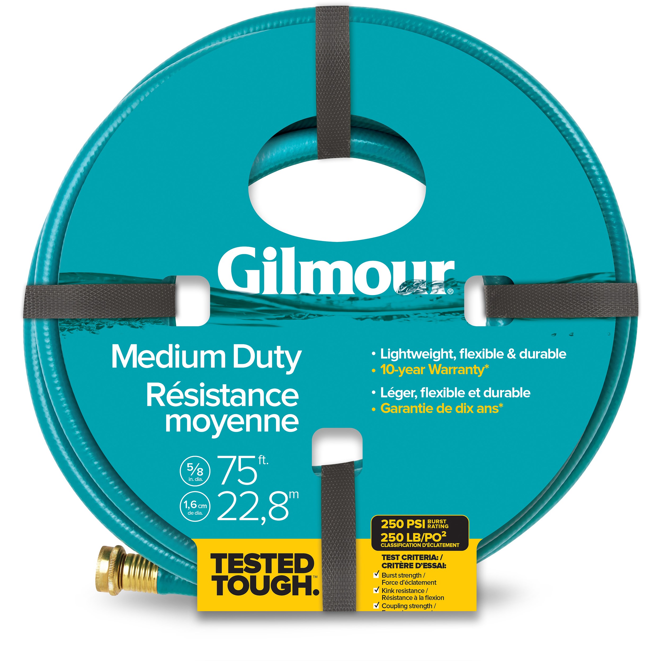 Gilmour Medium Duty Hose 5/8" x 75' 250PSI — priced per each; minimum 4; multiples of 4