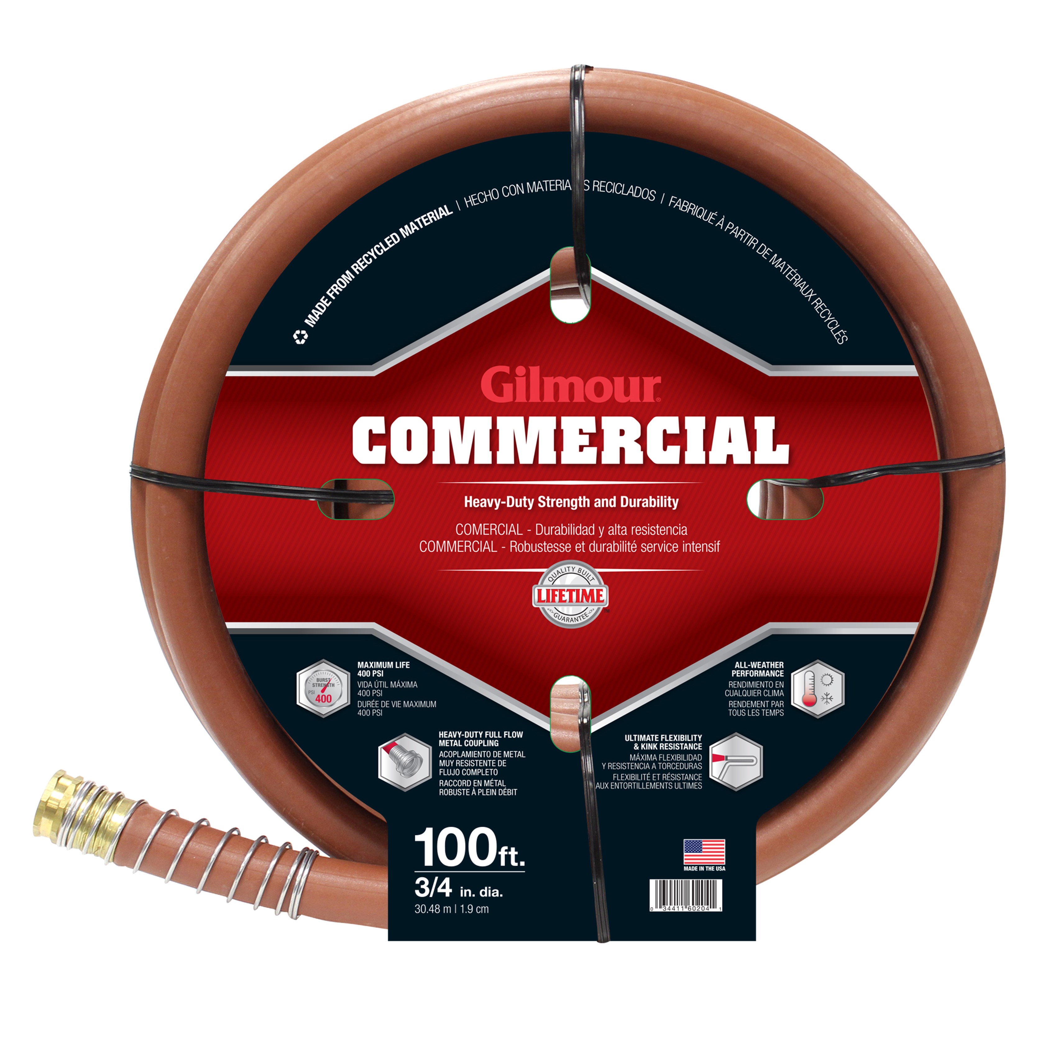 Gilmour Commerical 3/4"x100' Hose 400PSI