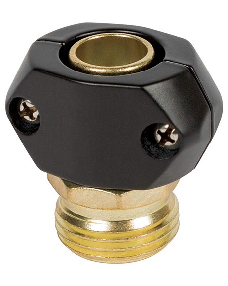 Gilmour Heavy Duty 5/8" Brass Male Clamp Coupling — priced per each; minimum 12; multiples of 12