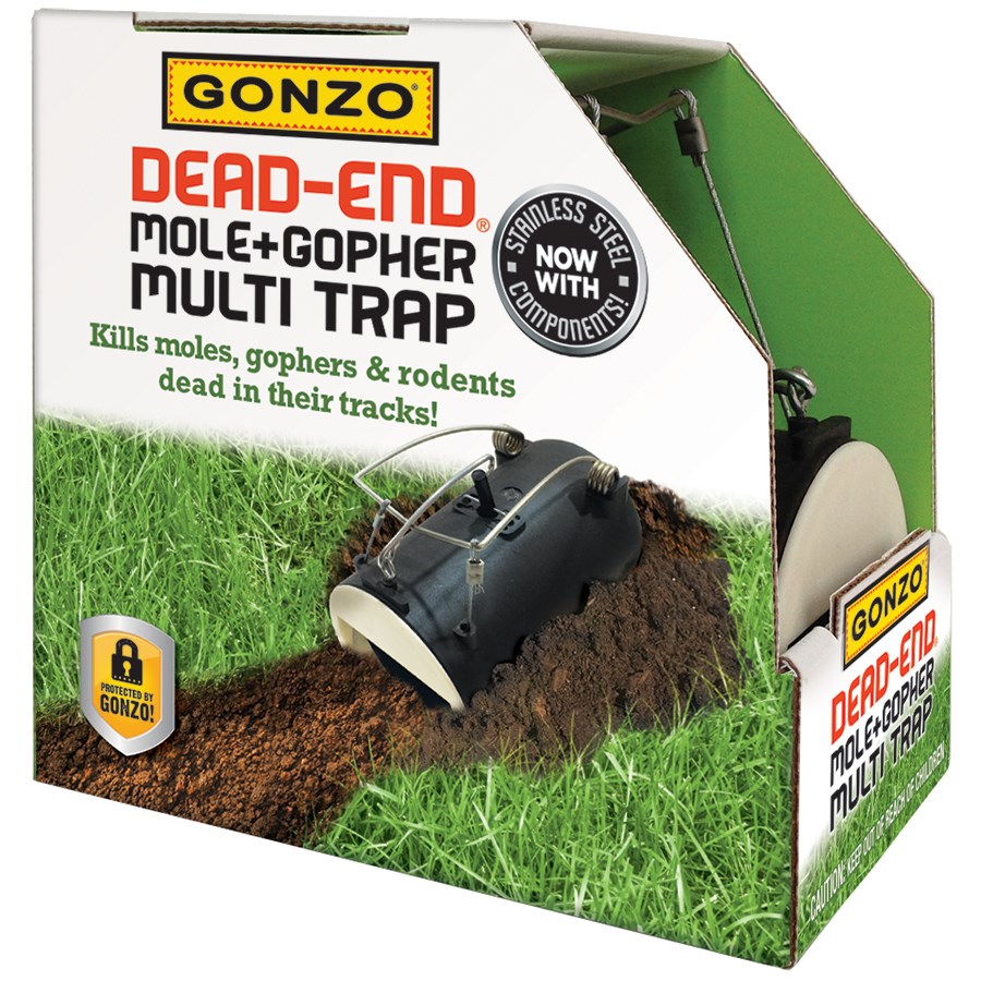 GONZO Dead End Mole & Gopher Multi Trap — priced per each; minimum 12; multiples of 12
