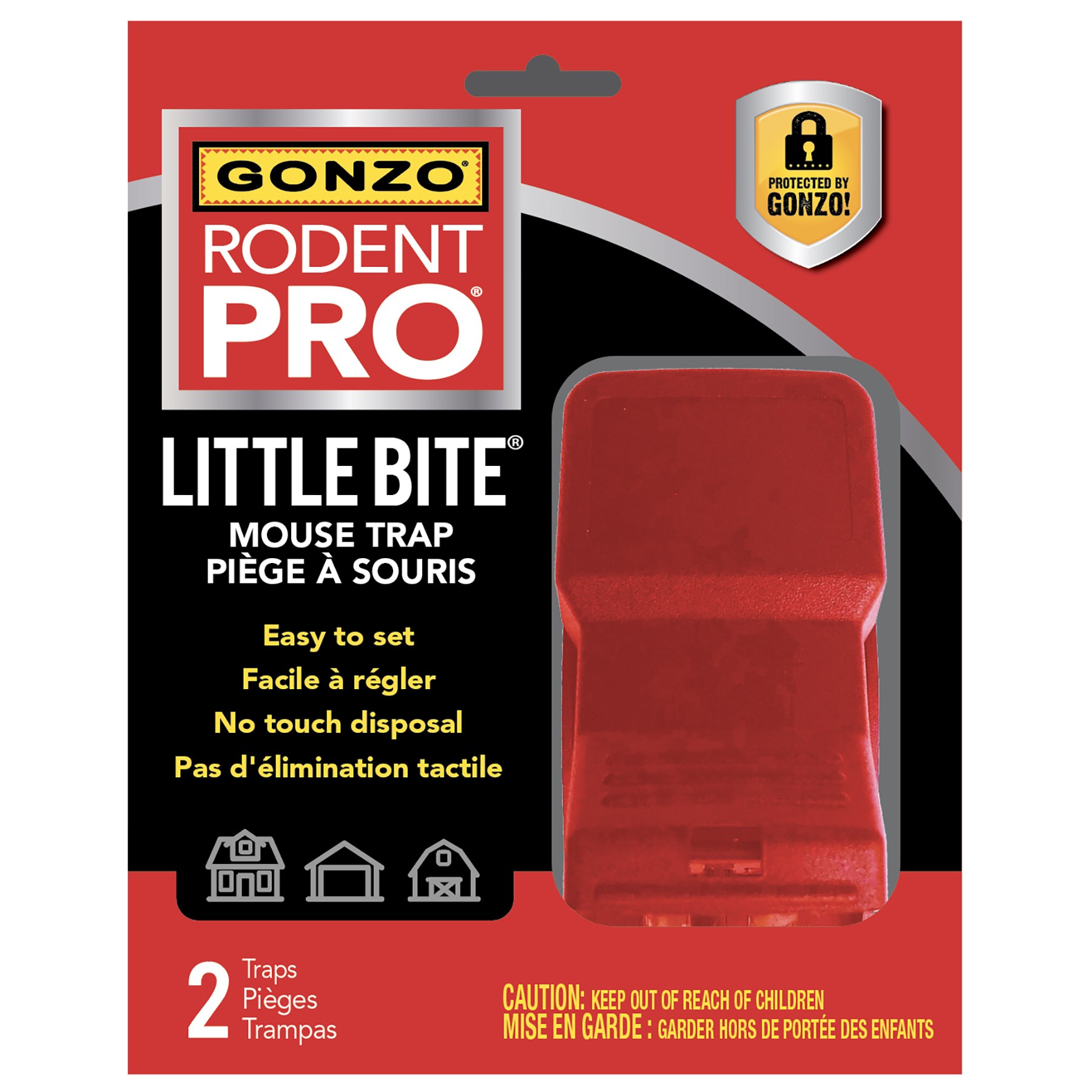 GONZO Rodent Pro Snapper Mouse Trap 2pk