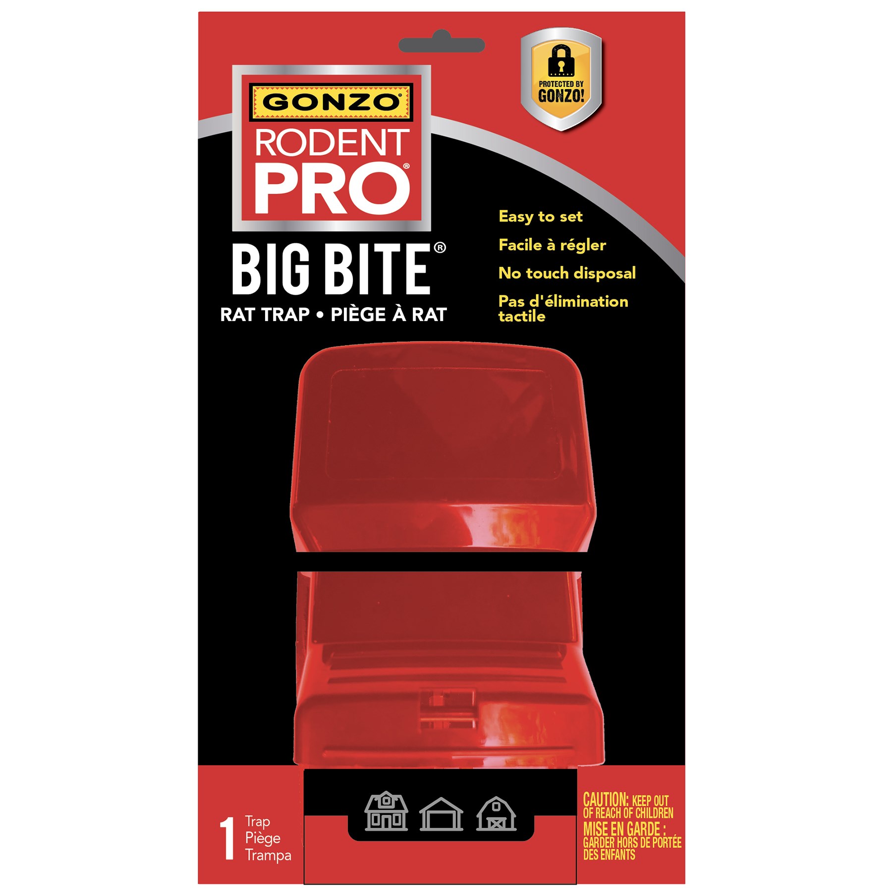 GONZO Rodent Pro Snapper Rat Trap — priced per each; minimum 12; multiples of 12