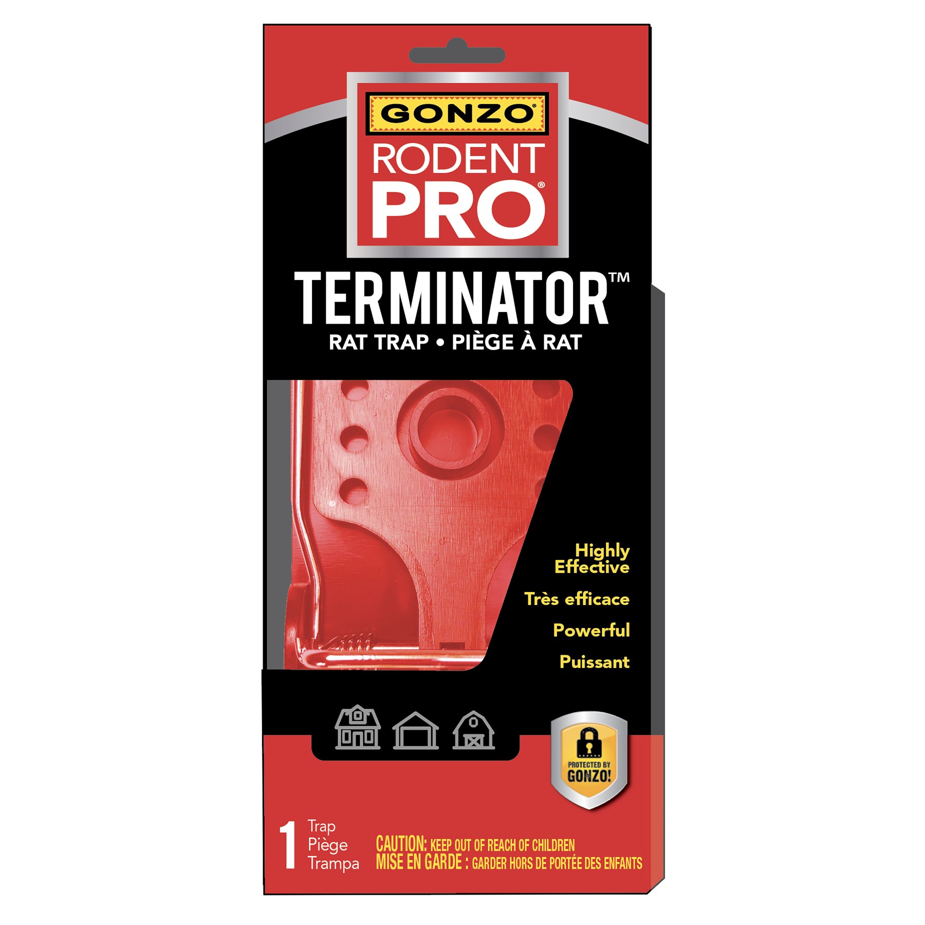 GONZO Rodent Pro Terminator Rat Trap — priced per each; minimum 12; multiples of 12