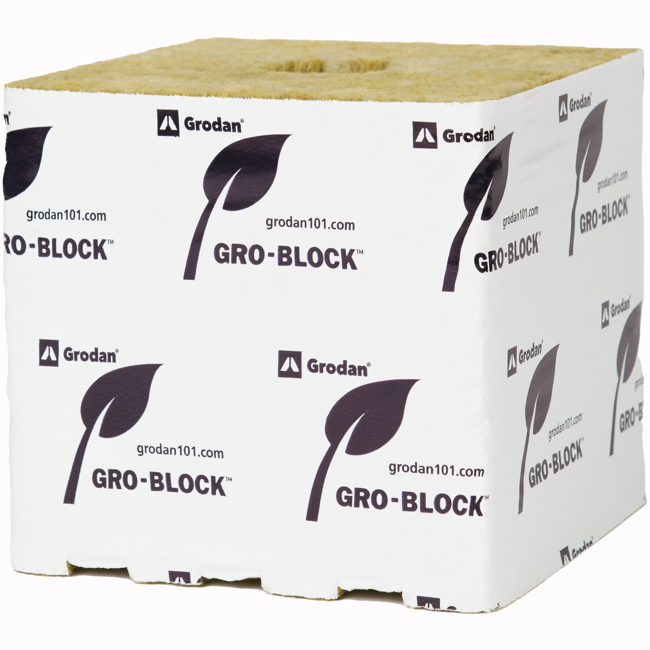 Grodan Gro-Block Improved Hugo (6x6x6) w/Hole - Carton — Single Unit