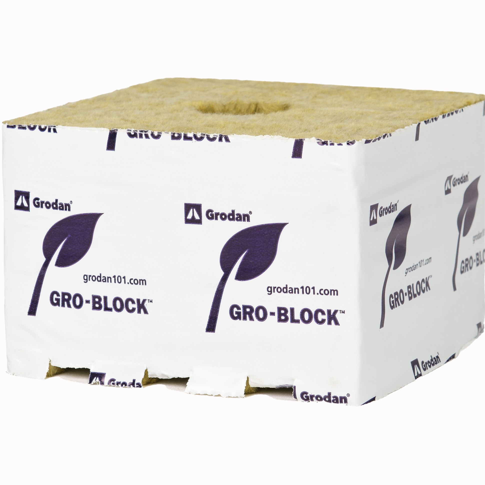 Grodan Gro-Block Improved Jumbo (6x6x4) w/Hole - Carton — Single Unit