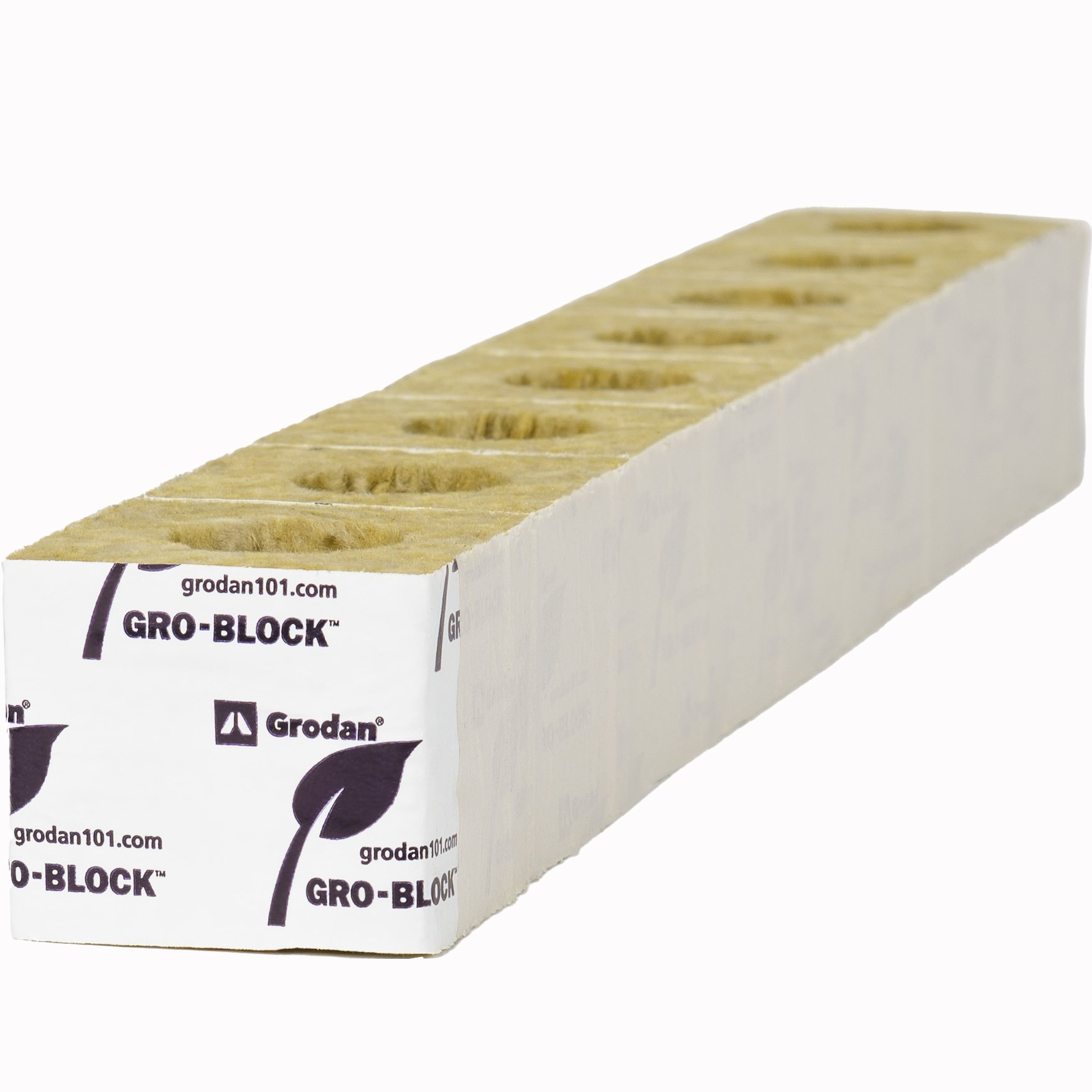 Grodan Gro-Block Improved GR4 - Small 3" (3x3x2.6) w/Hole - Strip - Carton — Single Unit