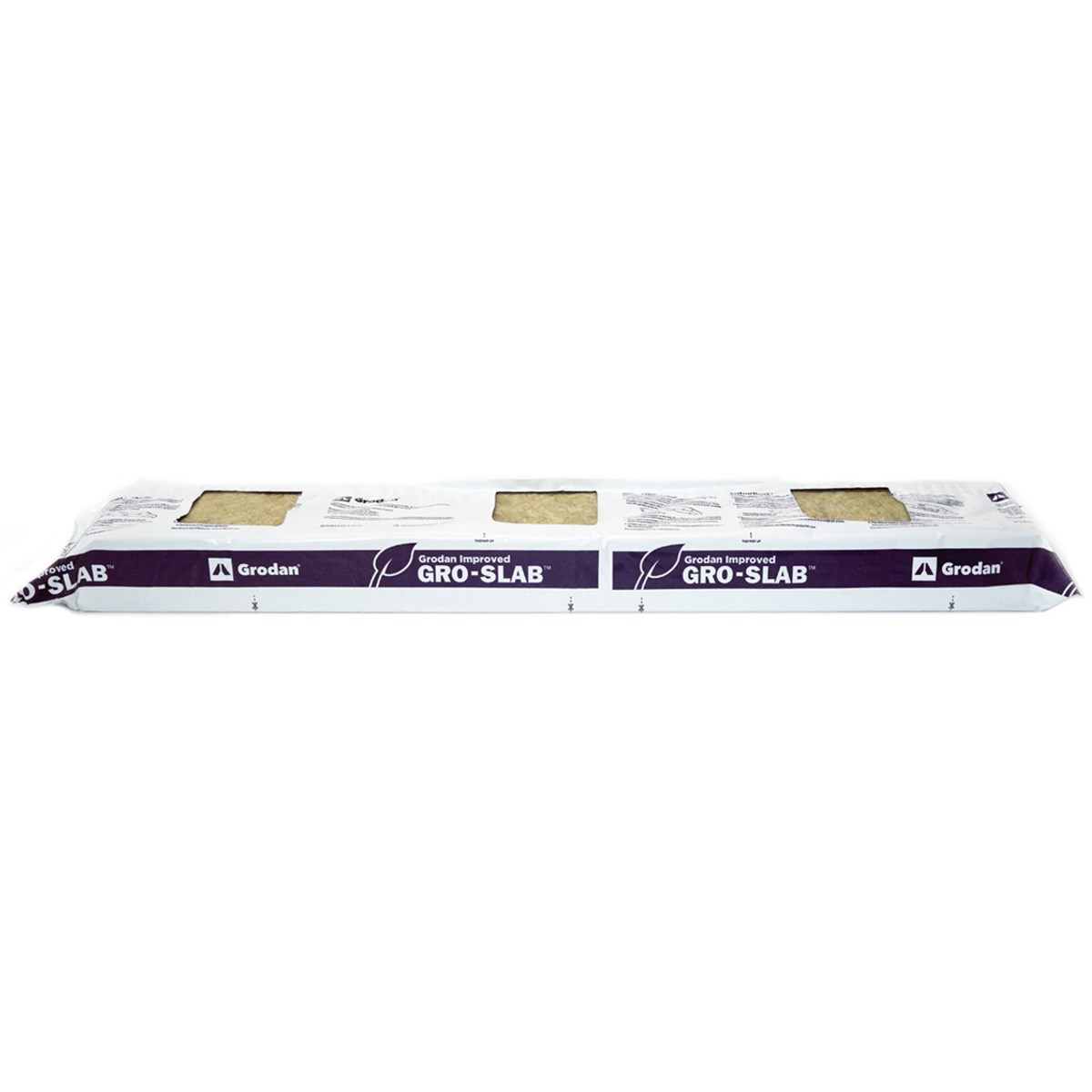 Grodan Improved Gro-Slab (36x6x3 w/ 3-10x10 pre-cut holes) - Bag — Single Unit