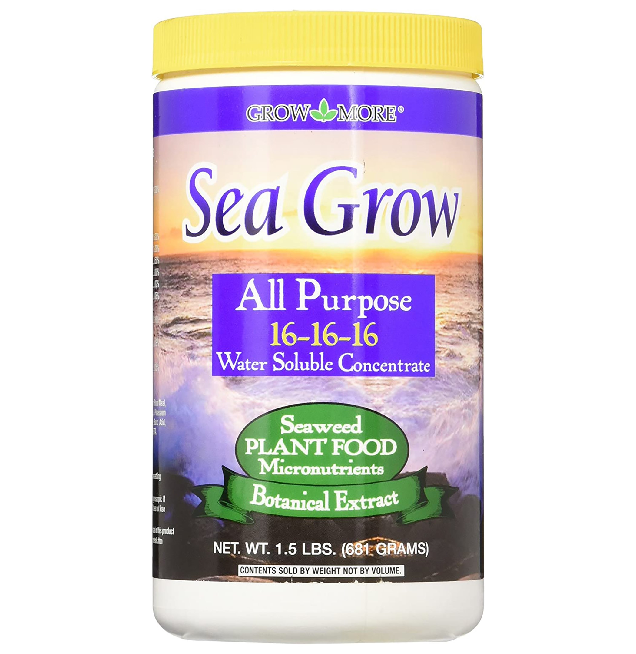 Grow More 1.5# 16-16-16 Sea Grow — priced per each; minimum 12; multiples of 12