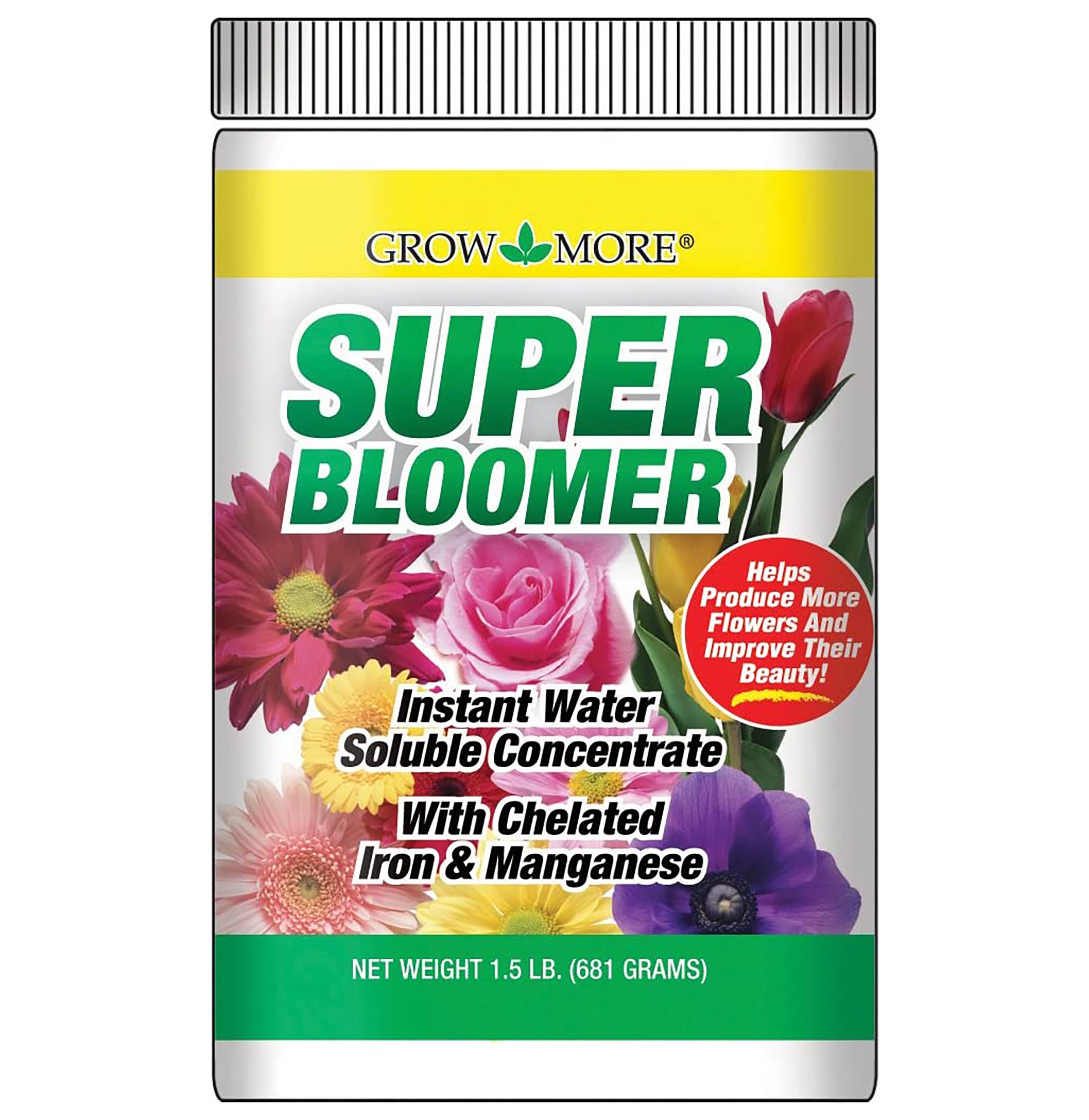 Grow More 1.5# 15-30-15 Super Bloomer — priced per each; minimum 12; multiples of 12