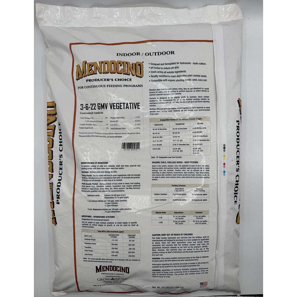 Grow More 25# Mendocino Vegetative 03-6-22 - Image 2