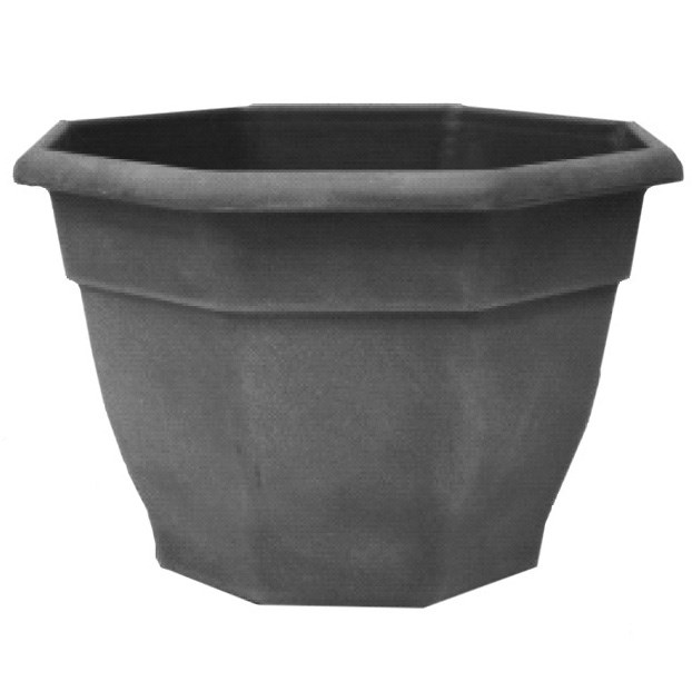 GROWER SELECT 13IN OCT PLANTER WASHED AGED BLACK — Case of 36