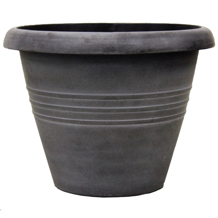 GROWER SELECT 13IN ROUND TRIO PLANTER AGED BLACK — Case of 36