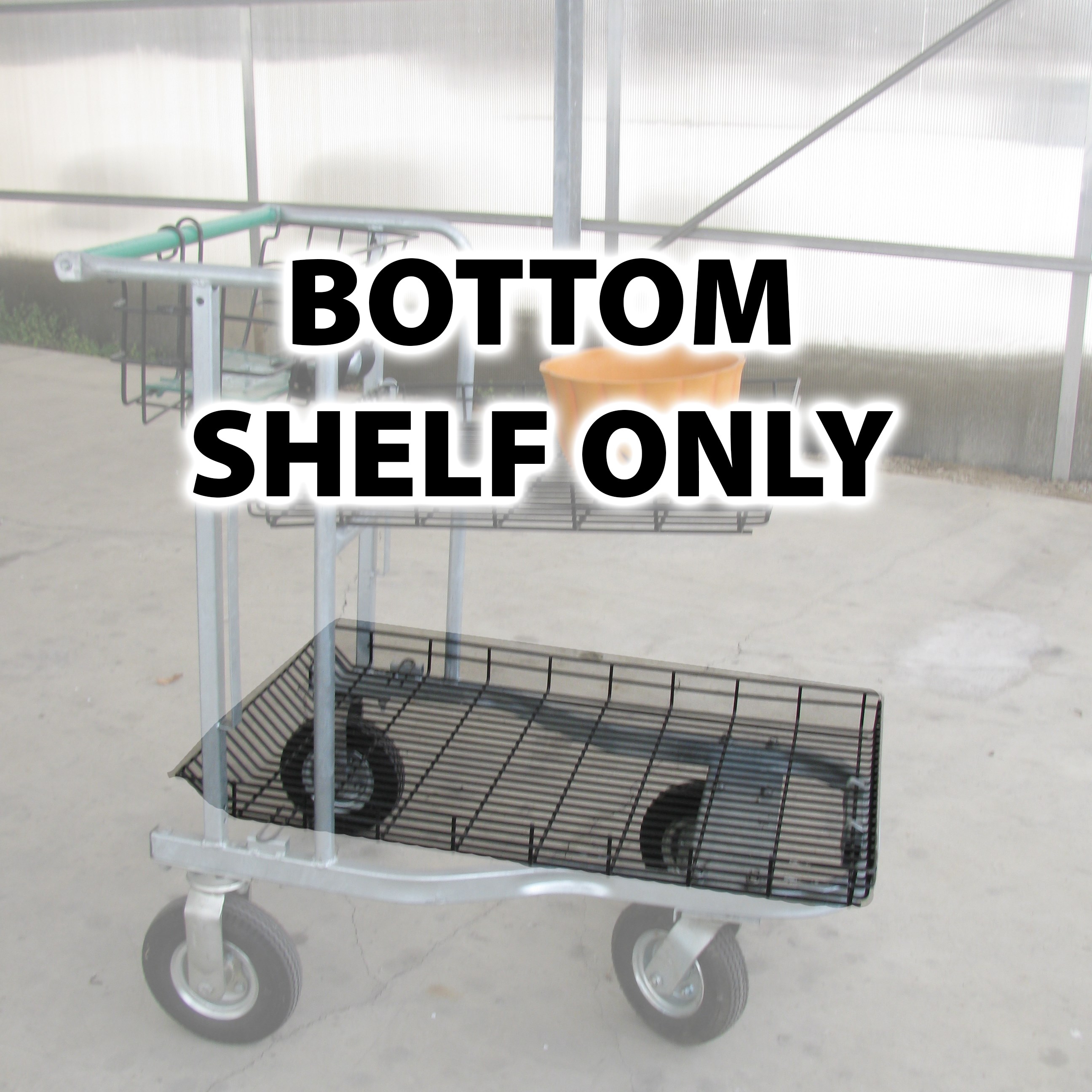 GS NESTING CART BOTTOM SHELF ONLY W/CORNER GUARDS