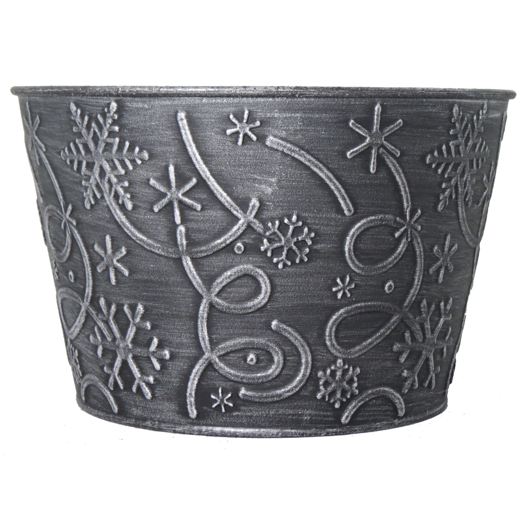 Grower Select 11.00 Snowflake1 Pot Black / Silver — Case of 60