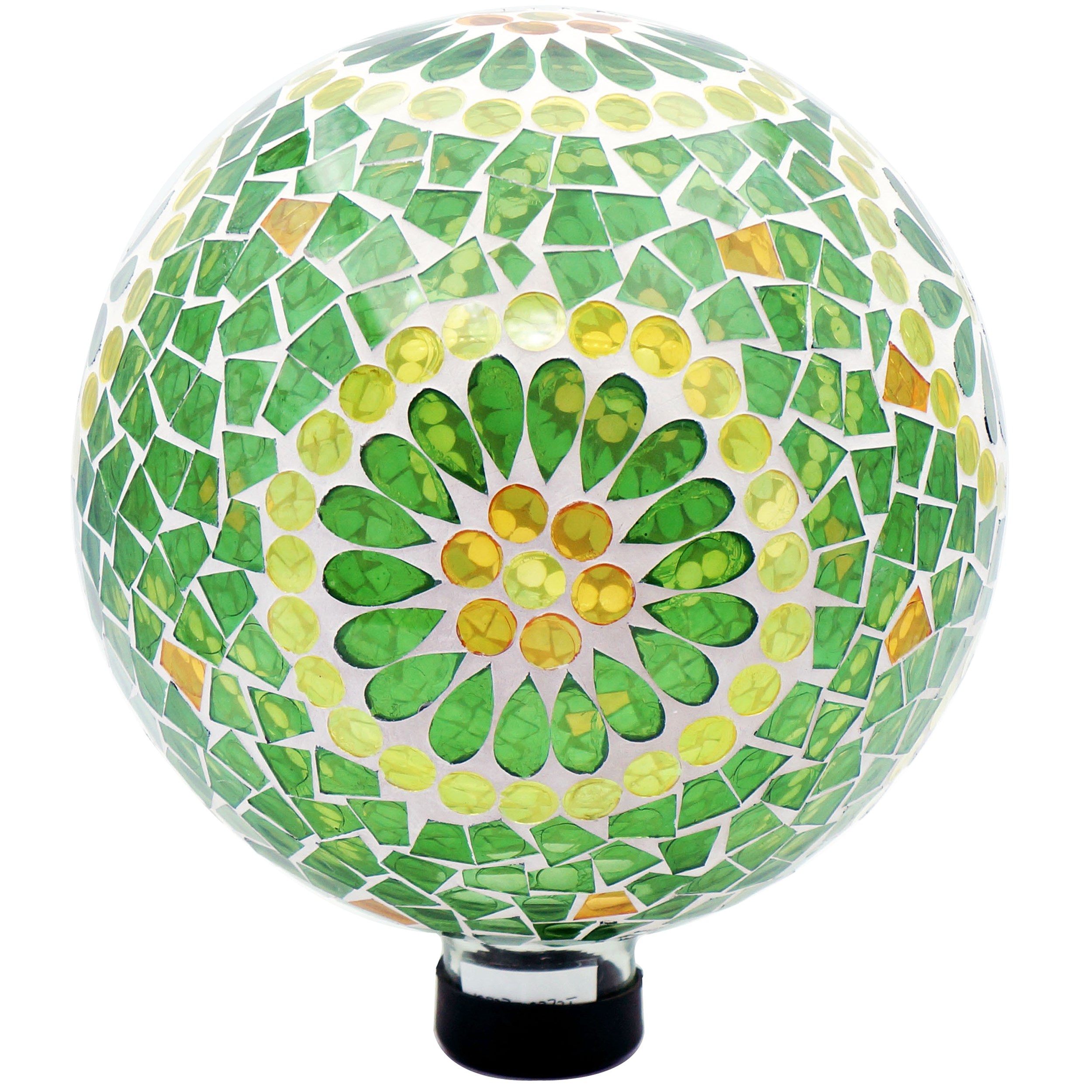 Gardener Select 10" Green Collage Glass Mosaic Garden Globe — priced per each; minimum 4; multiples of 4