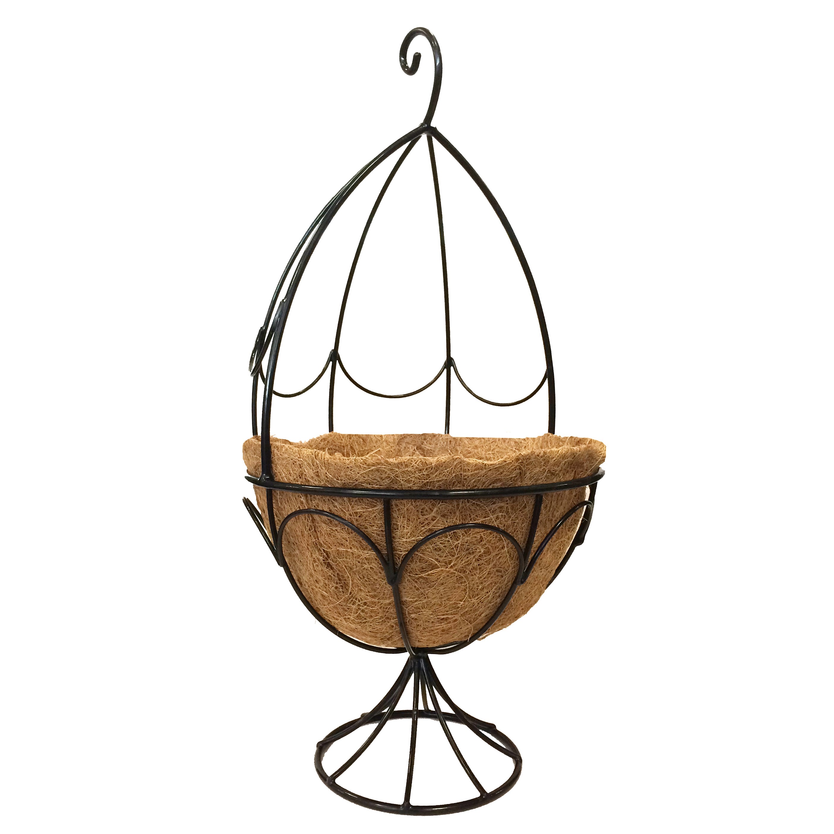 Gardener Select 22" Coco Metal Planter Black 11"x10.5"x22" — priced per each; minimum 6; multiples of 6