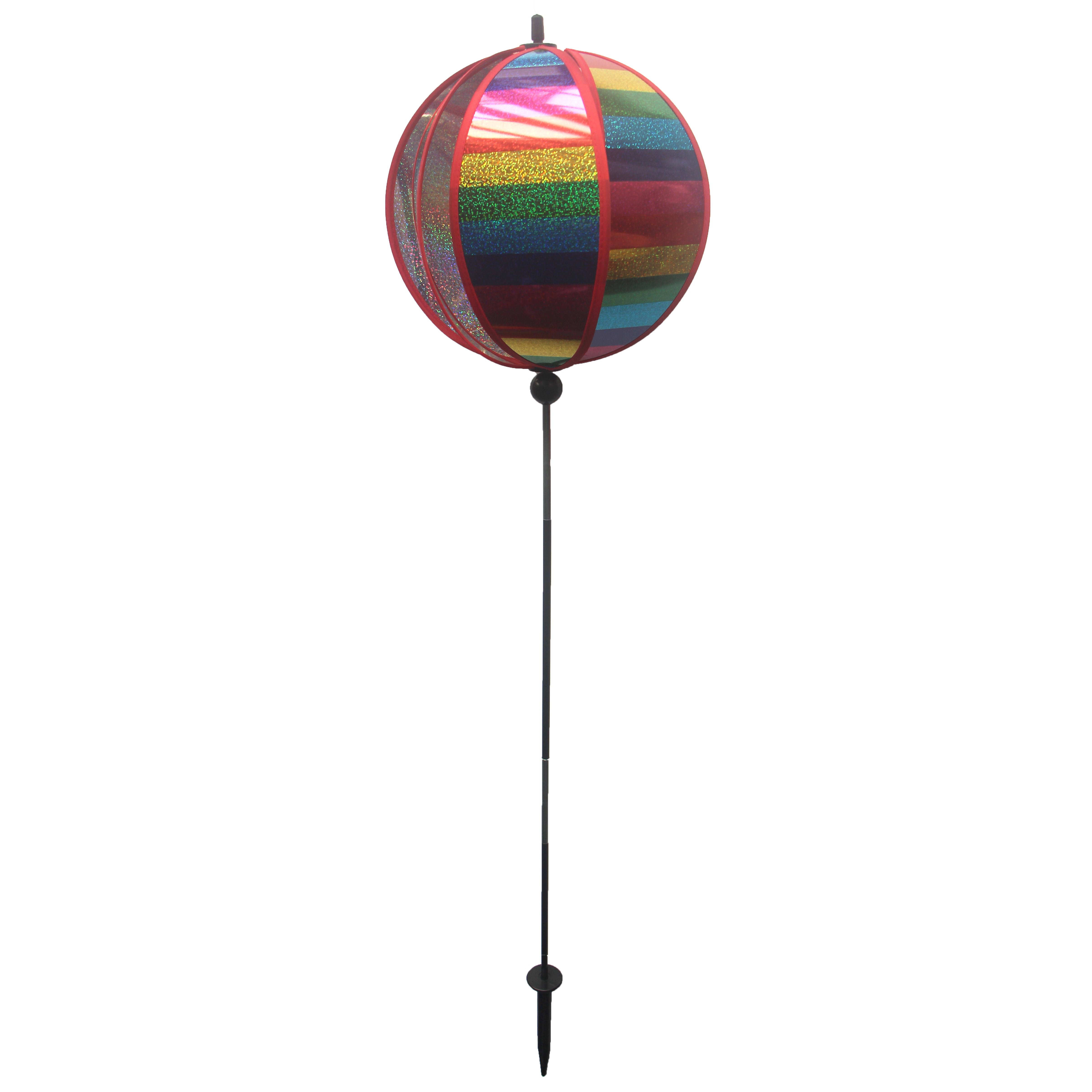 Gardener Select 11x42.9 Round Mylar Laser Wind Spinner Rainbow